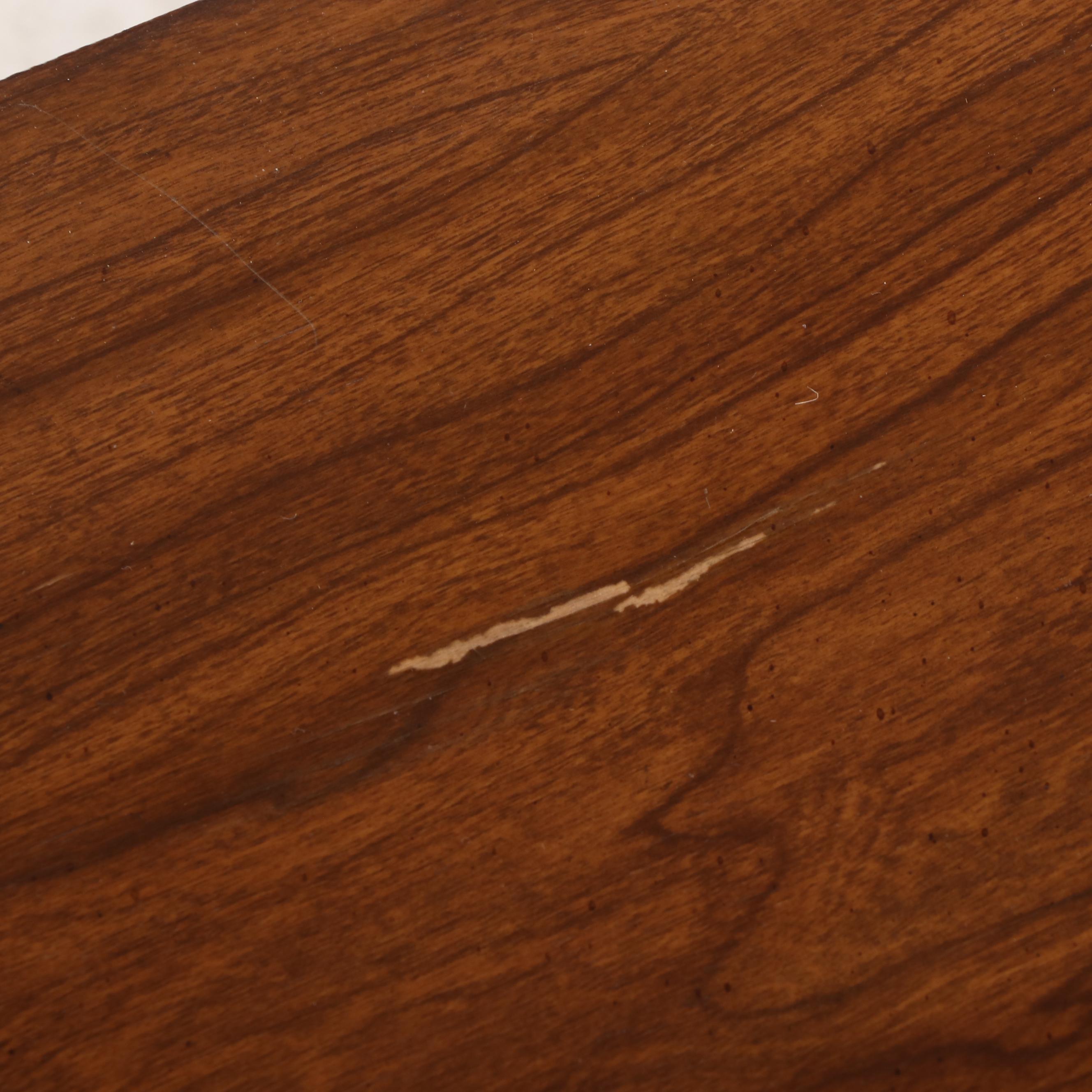 French Provincial Style Fruitwood-Stained Nine-Drawer Serpentine Dresser