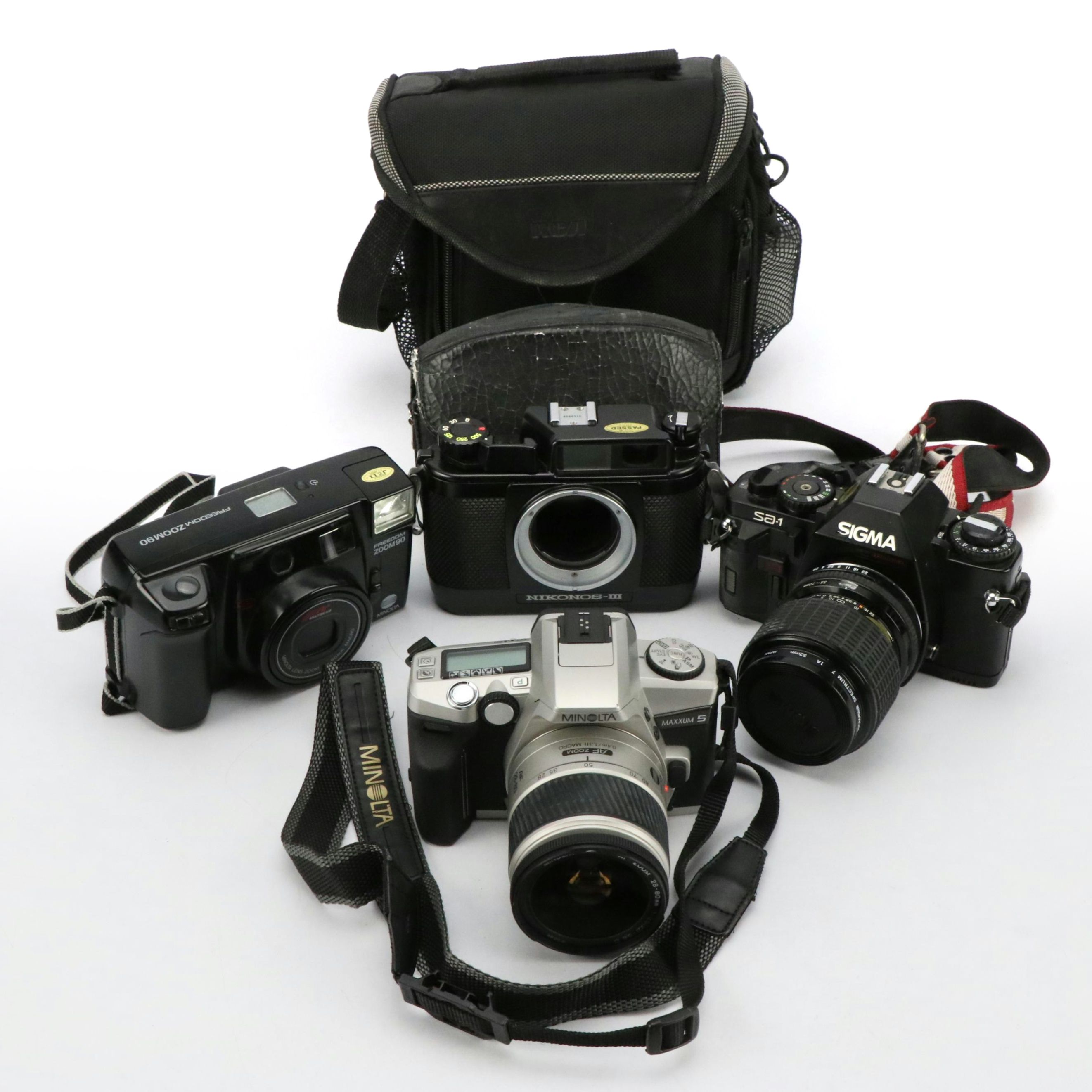 Nikonos III Camera Body with Minolta Freedom Zoom 90 Camera and More