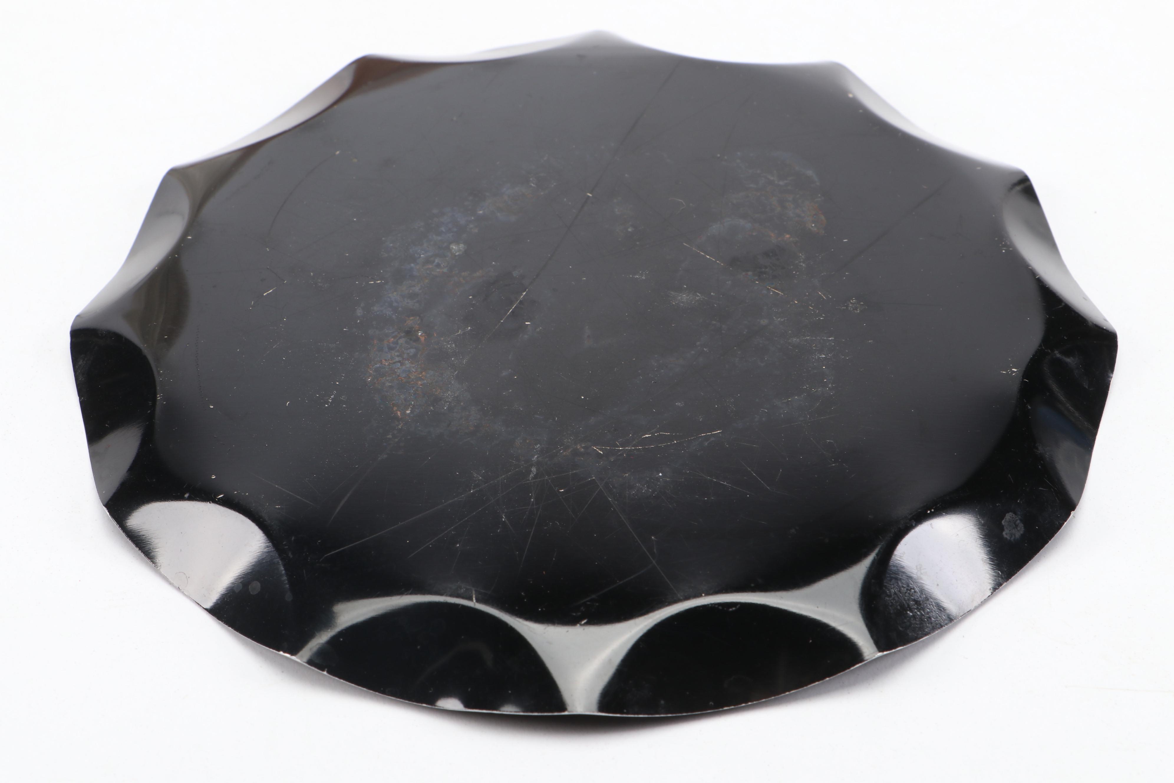 Spongeware Pitcher with China Doll and Other Décor