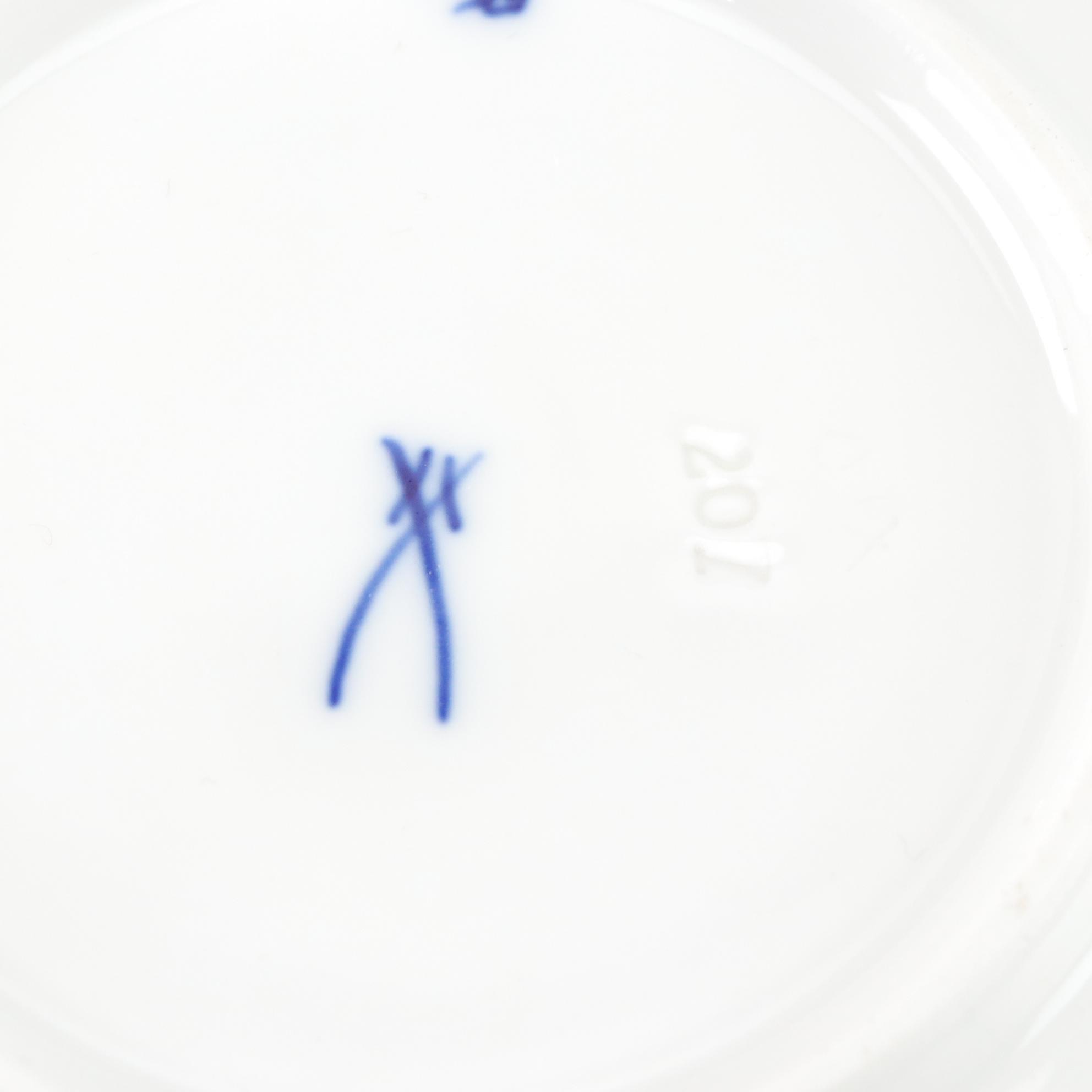 Meissen "Blue Onion" Porcelain Teacup and Saucer