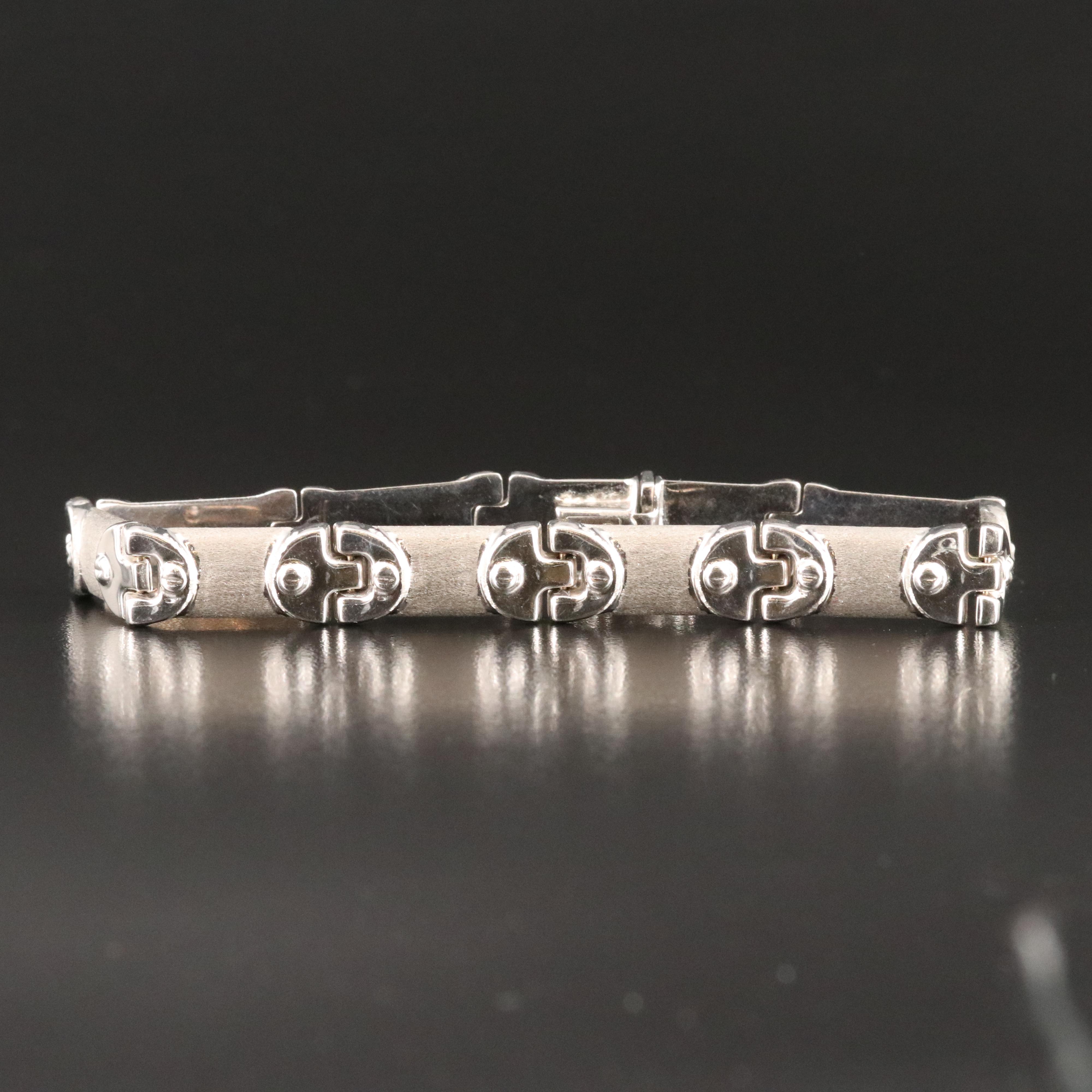 14K Fancy Bar Link Bracelet