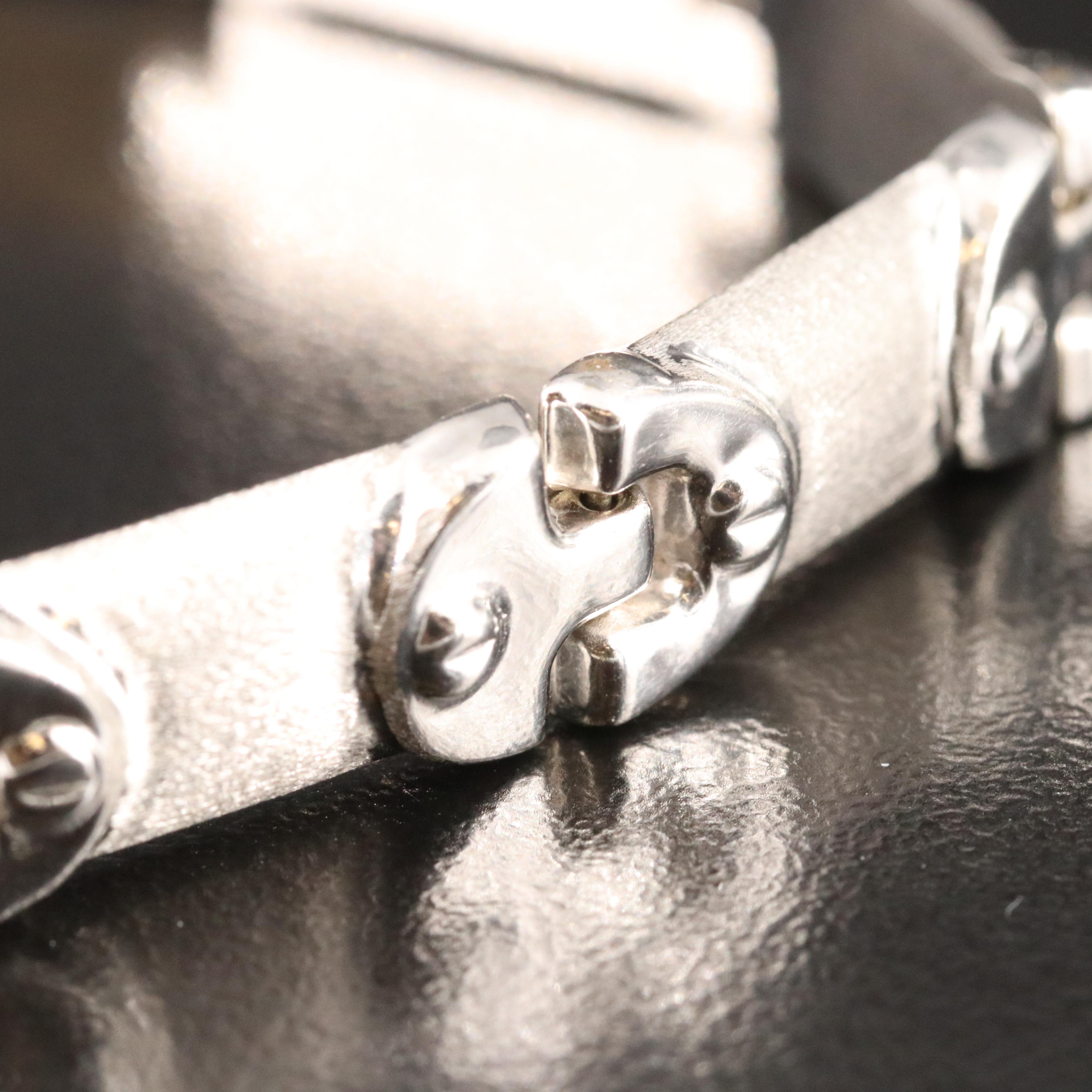 14K Fancy Bar Link Bracelet