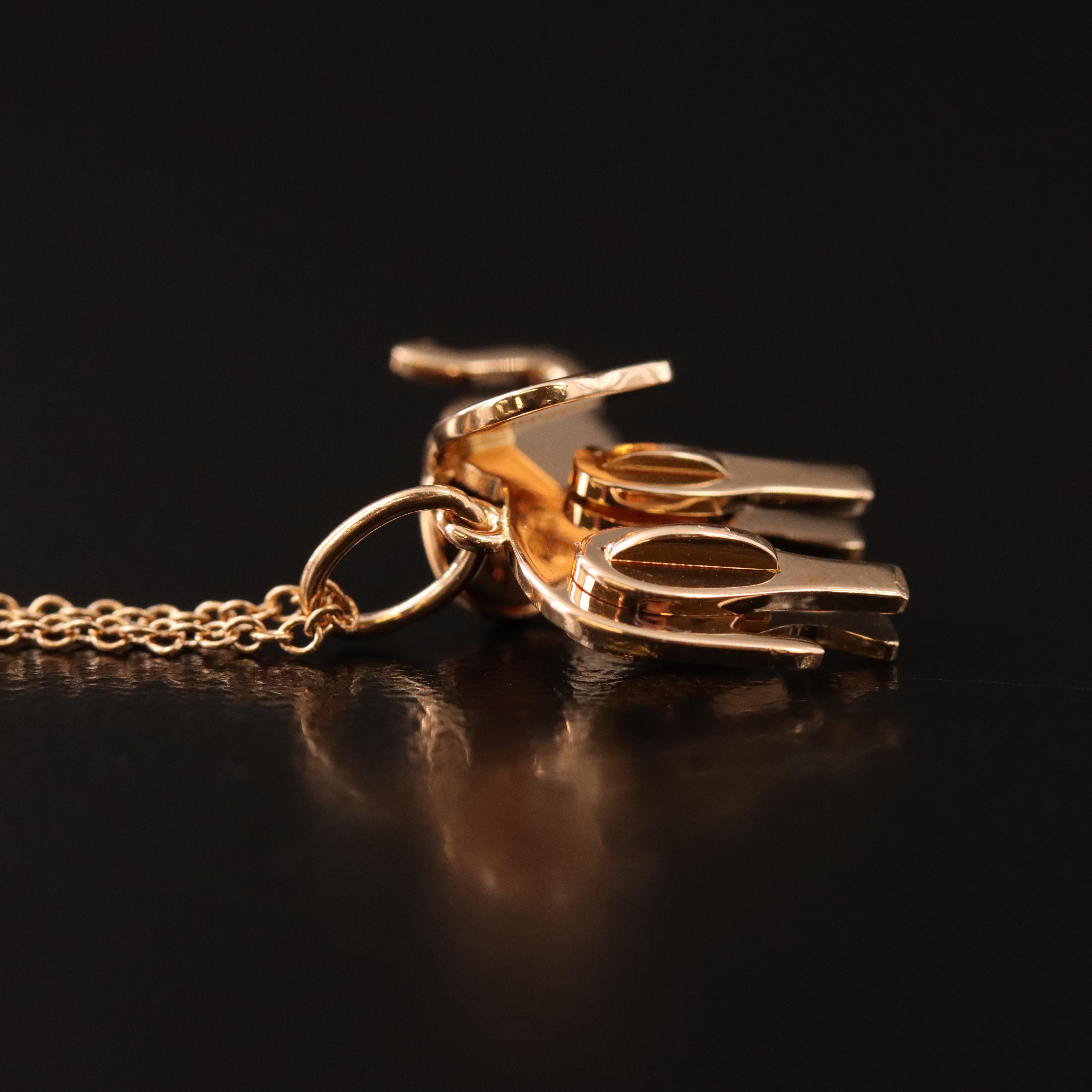 Tiffany & Co. 18K Rose Gold Save the Wild Elephant Pendant Necklace