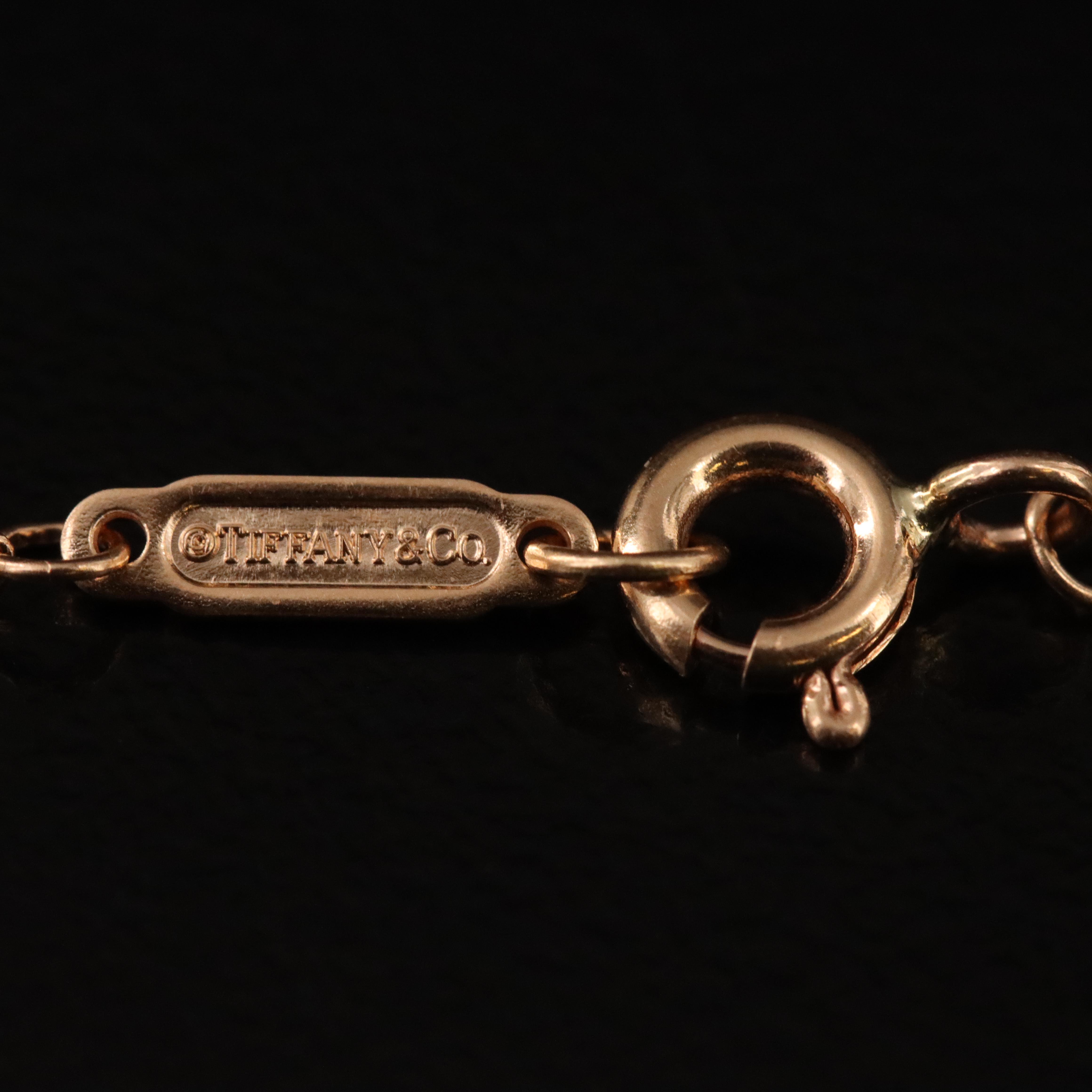 Tiffany & Co. 18K Rose Gold Save the Wild Elephant Pendant Necklace