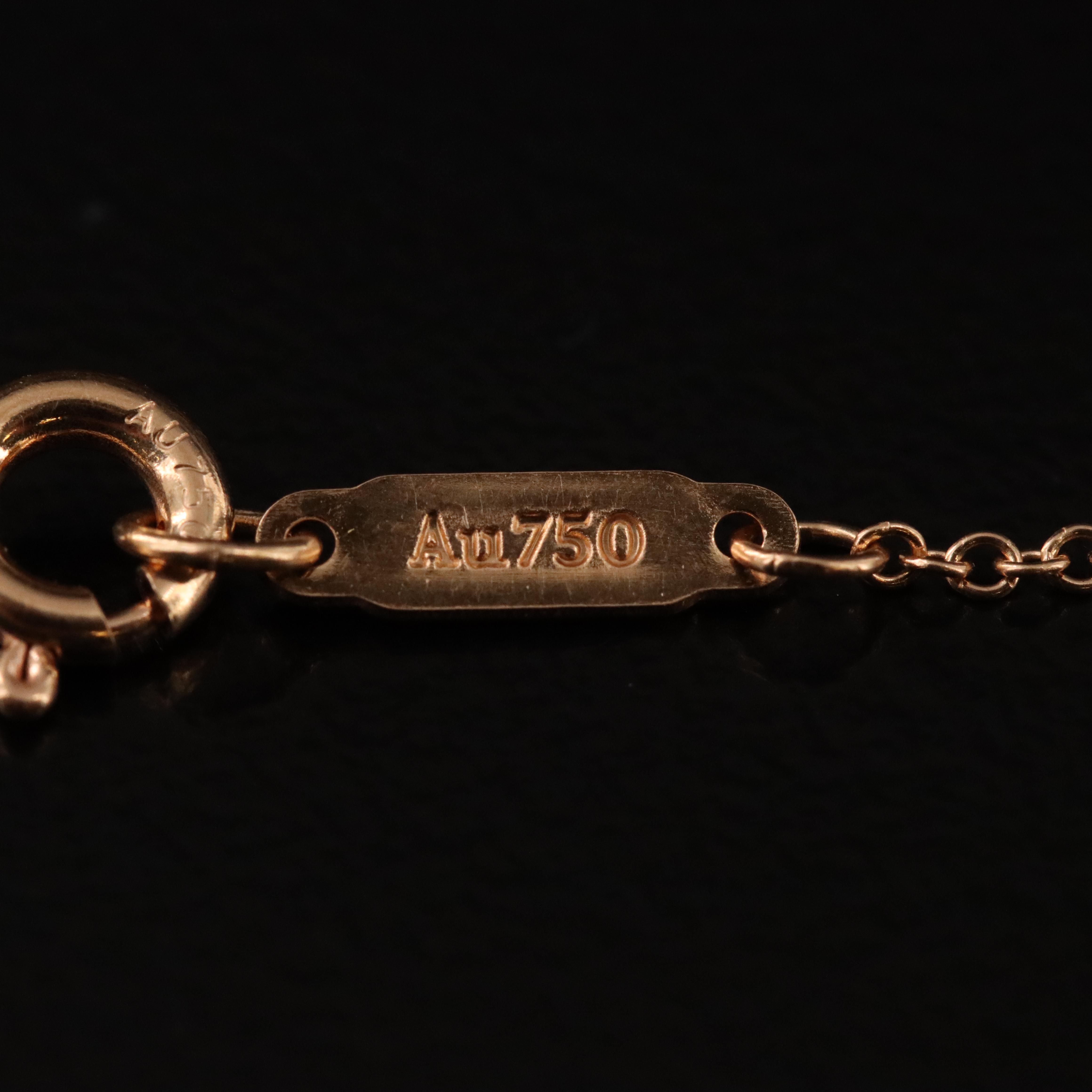 Tiffany & Co. 18K Rose Gold Save the Wild Elephant Pendant Necklace