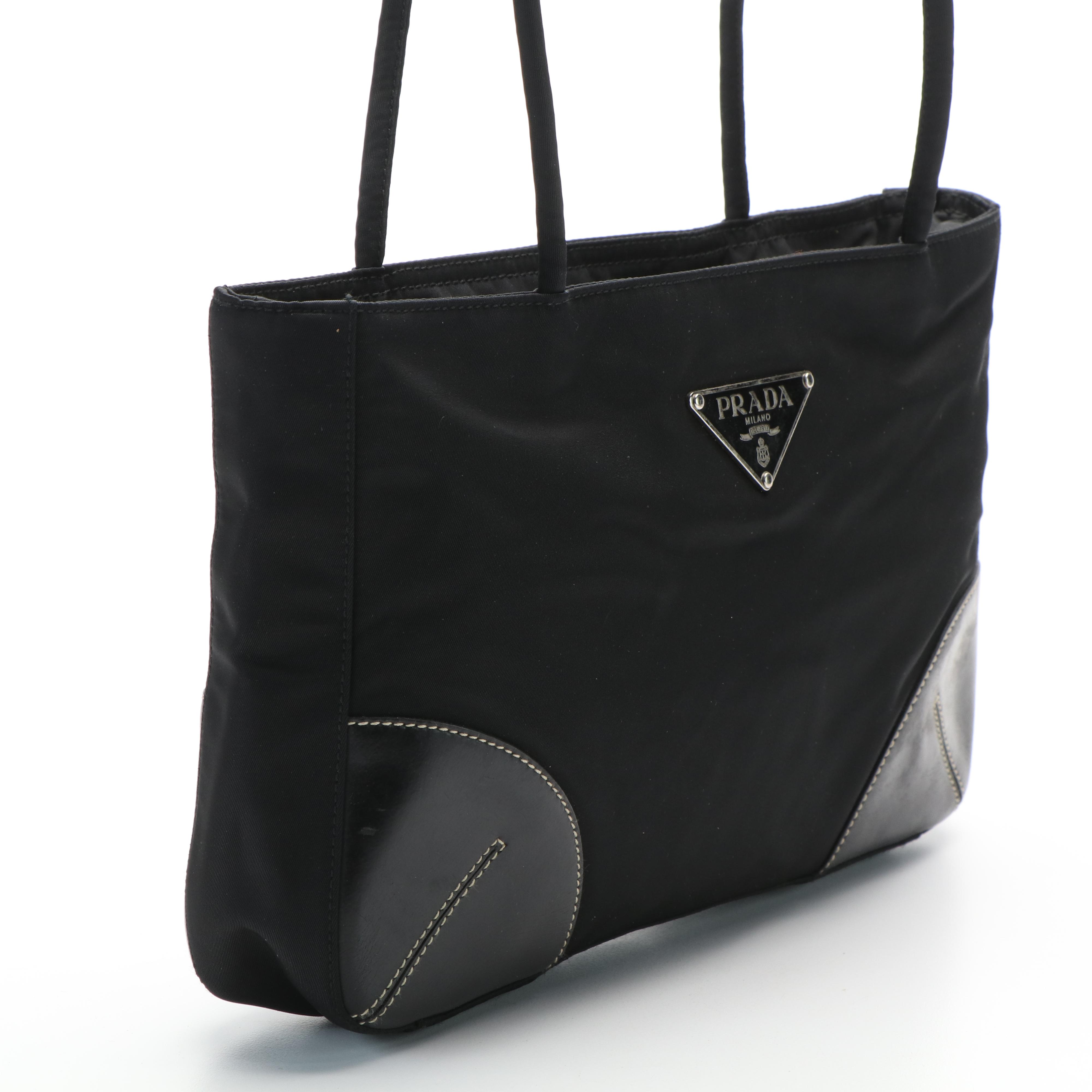 Prada Shoulder Tote Bag in Black  Tessuto Nylon