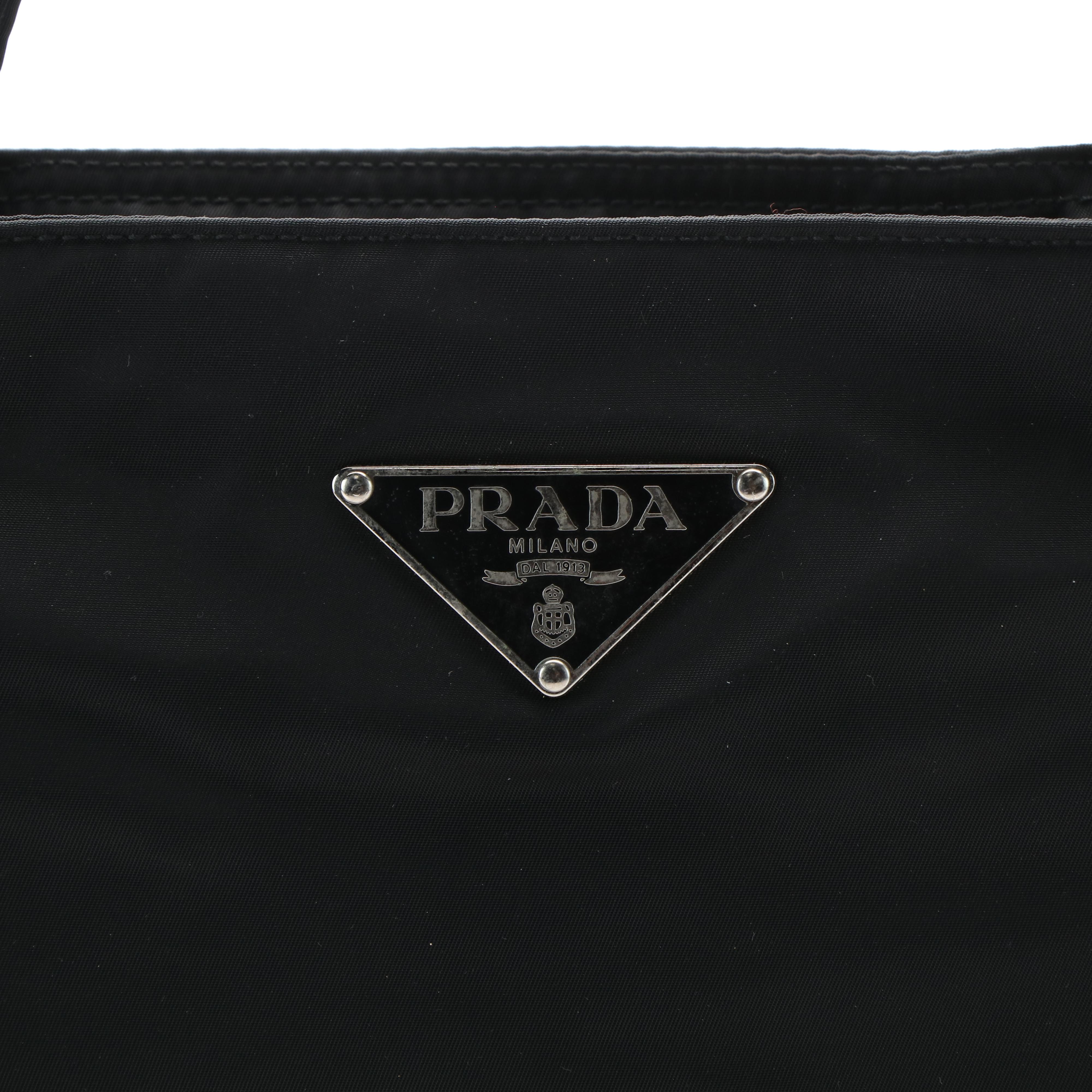 Prada Shoulder Tote Bag in Black  Tessuto Nylon