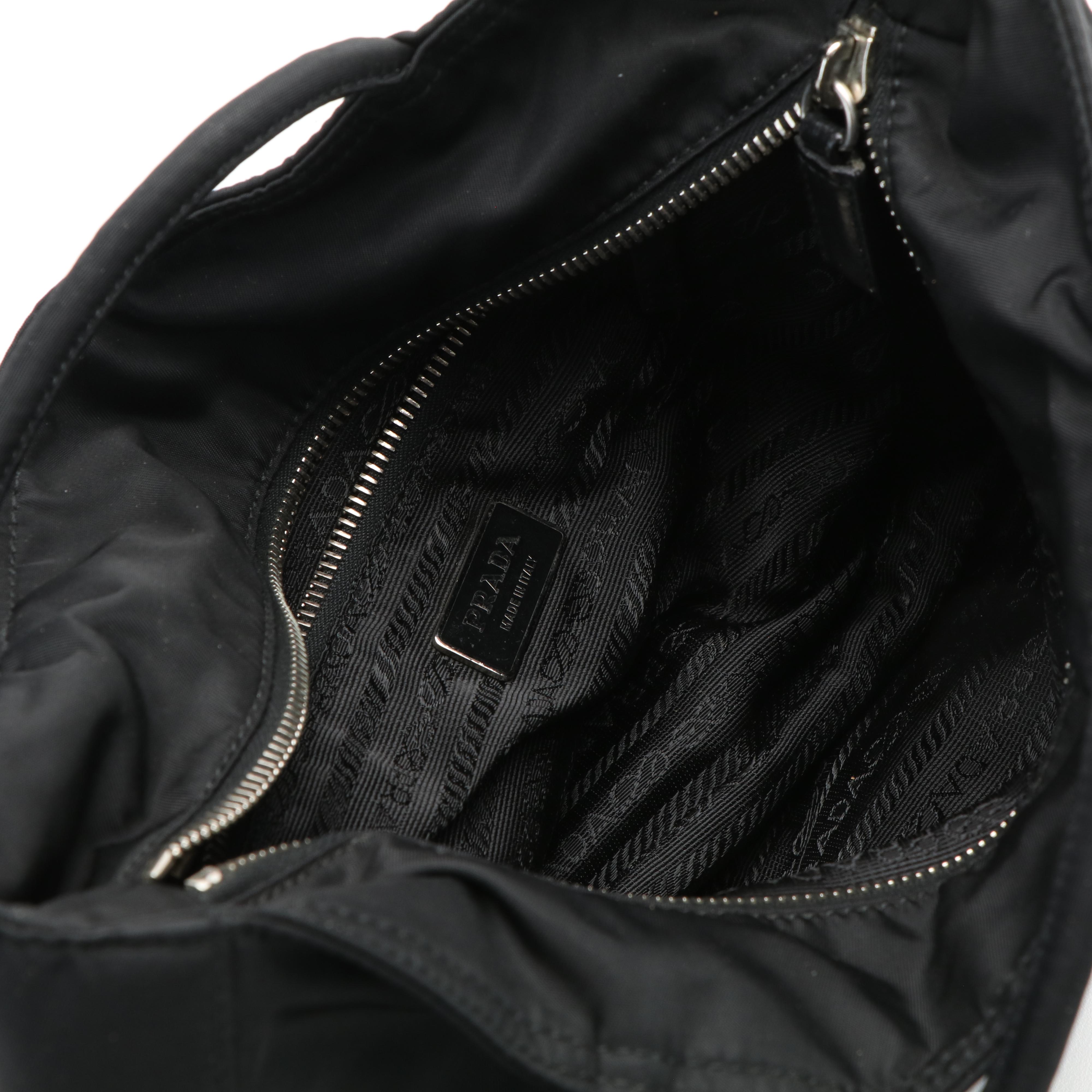 Prada Shoulder Tote Bag in Black  Tessuto Nylon