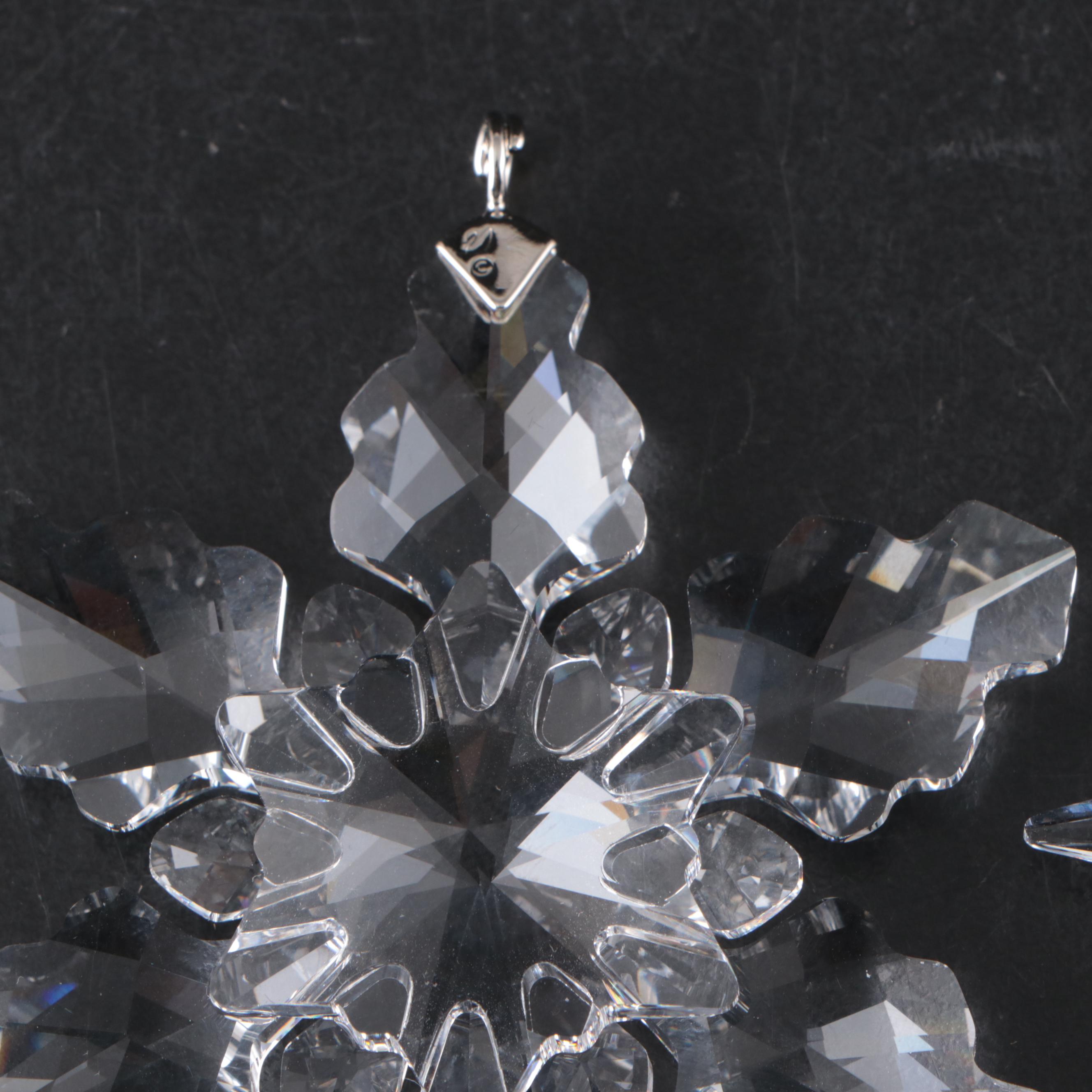Swarovski Crystal Annual Snowflake and Star Ornaments, 2007–2010