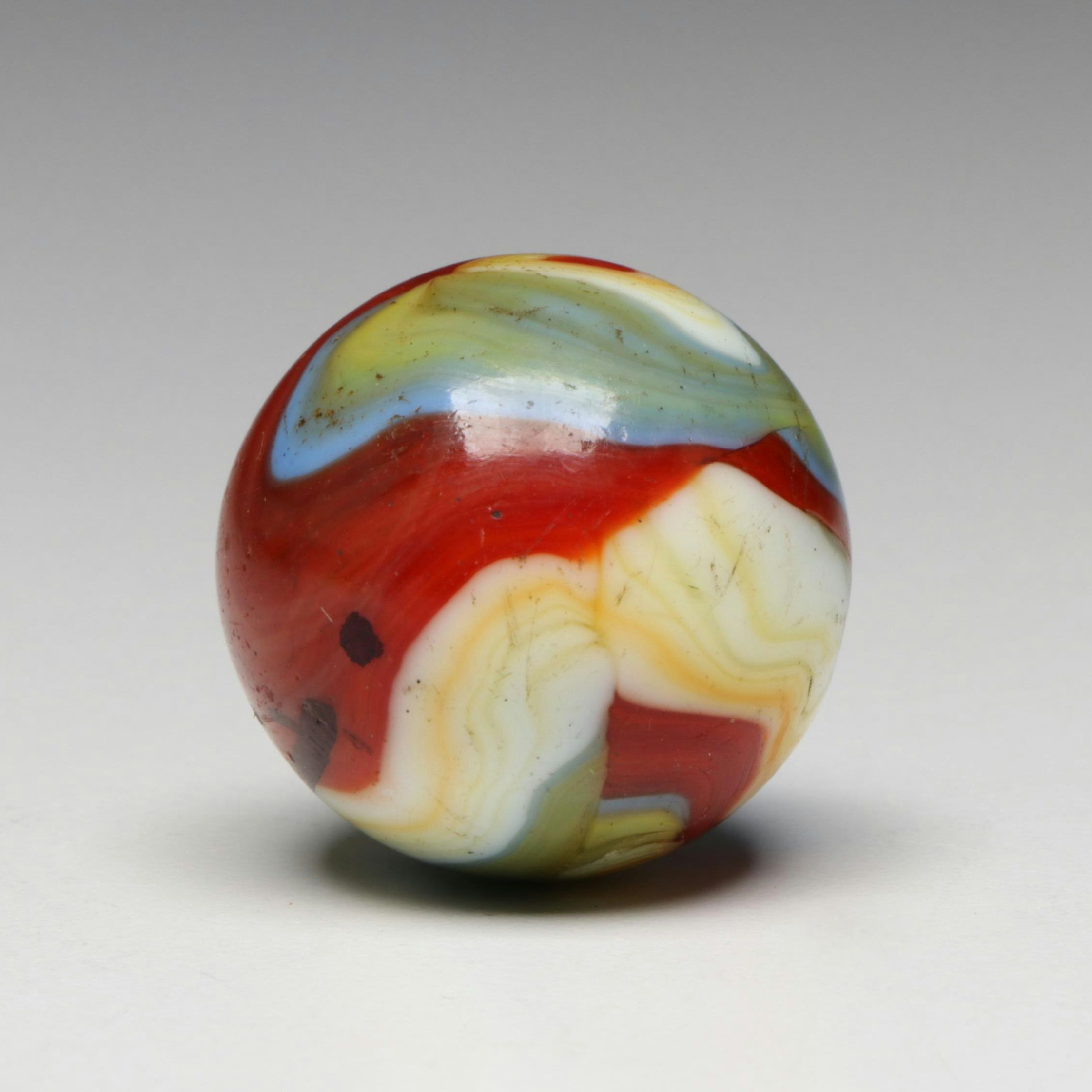 Akro Agate 1" Multicolor Swirl Shooter Glass Marble