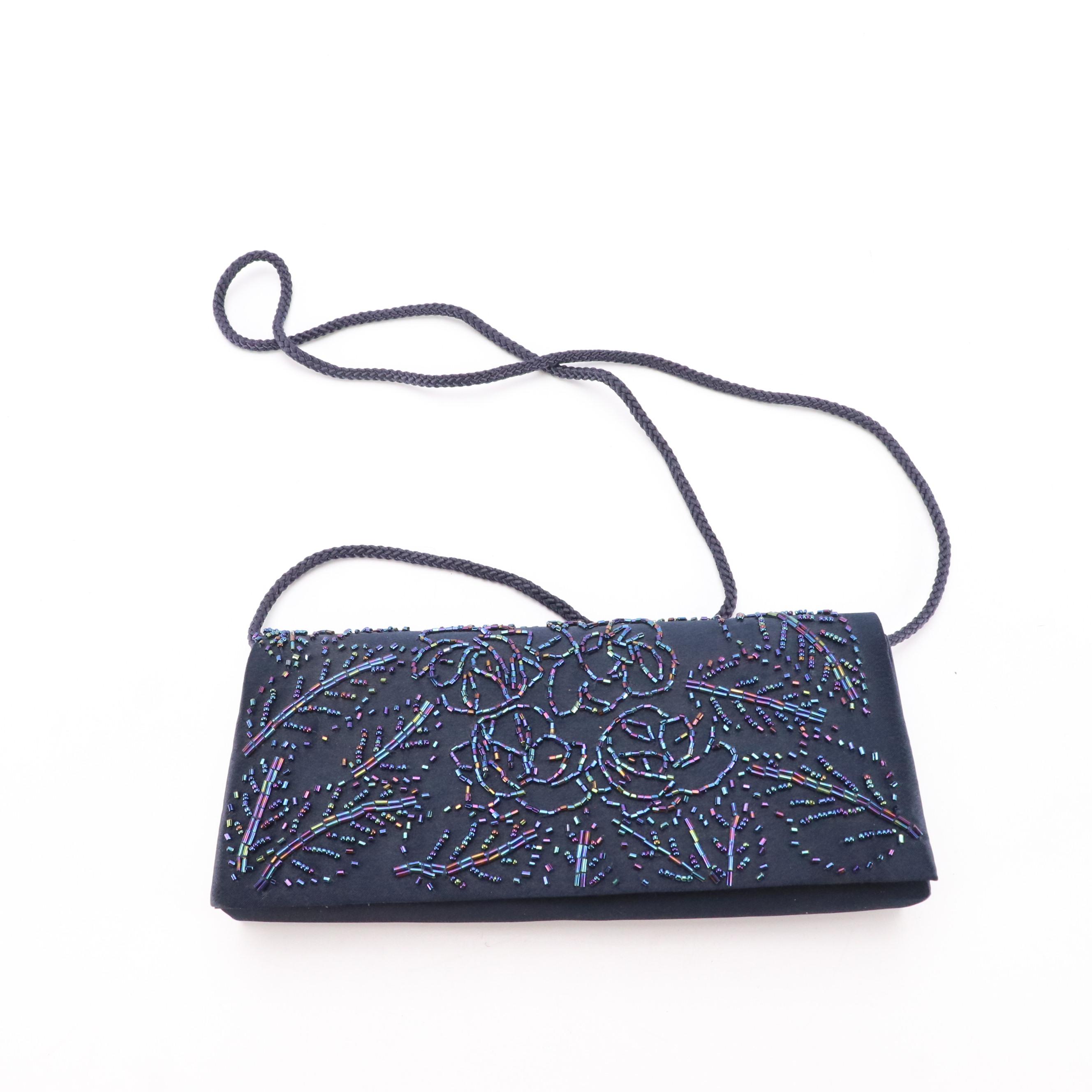 Beaded Evening Bags with Mother-of-Pearl and Quilted Textile Mini Totes