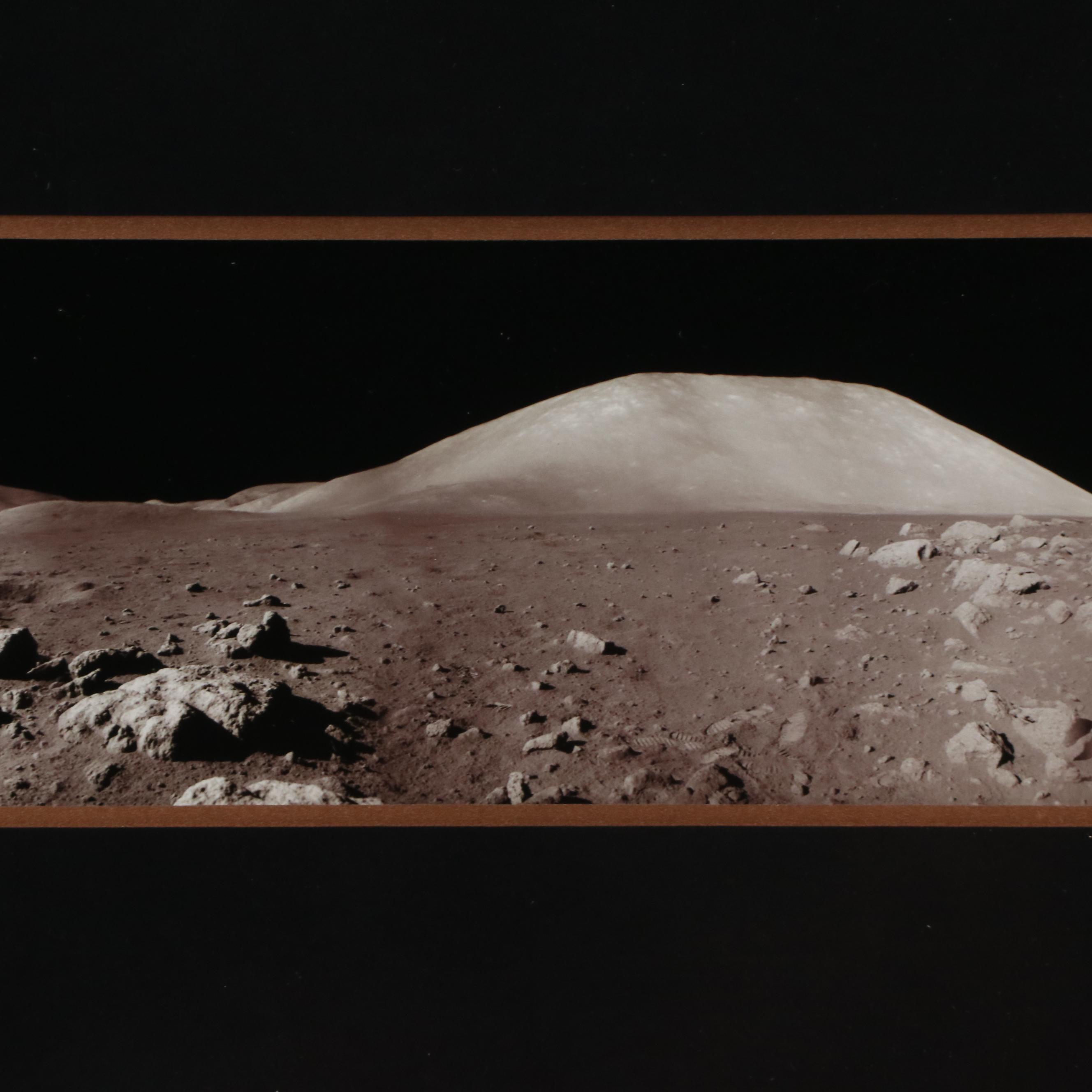 Gene Cernan Signed Lunar Panorama