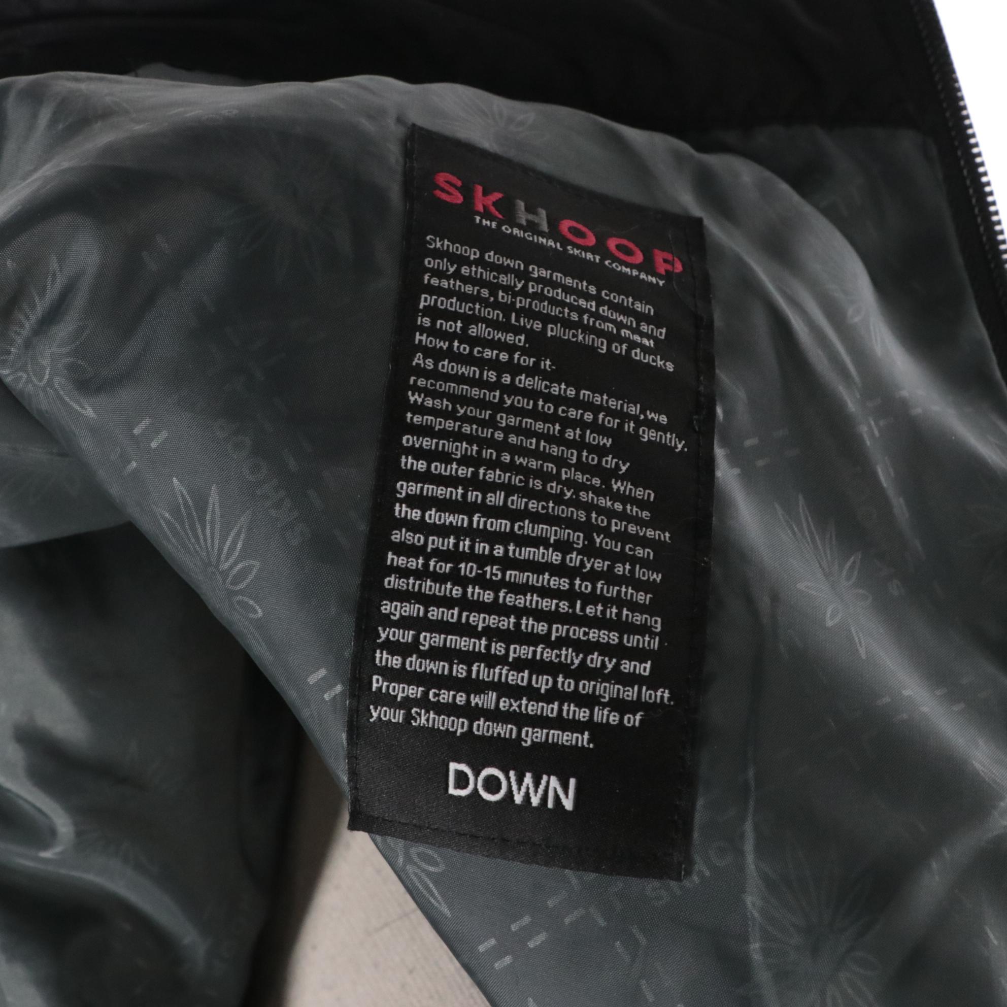 Skhoop Down Filled Puffer Vest and Midi Skirt Set with Tangerine Vest