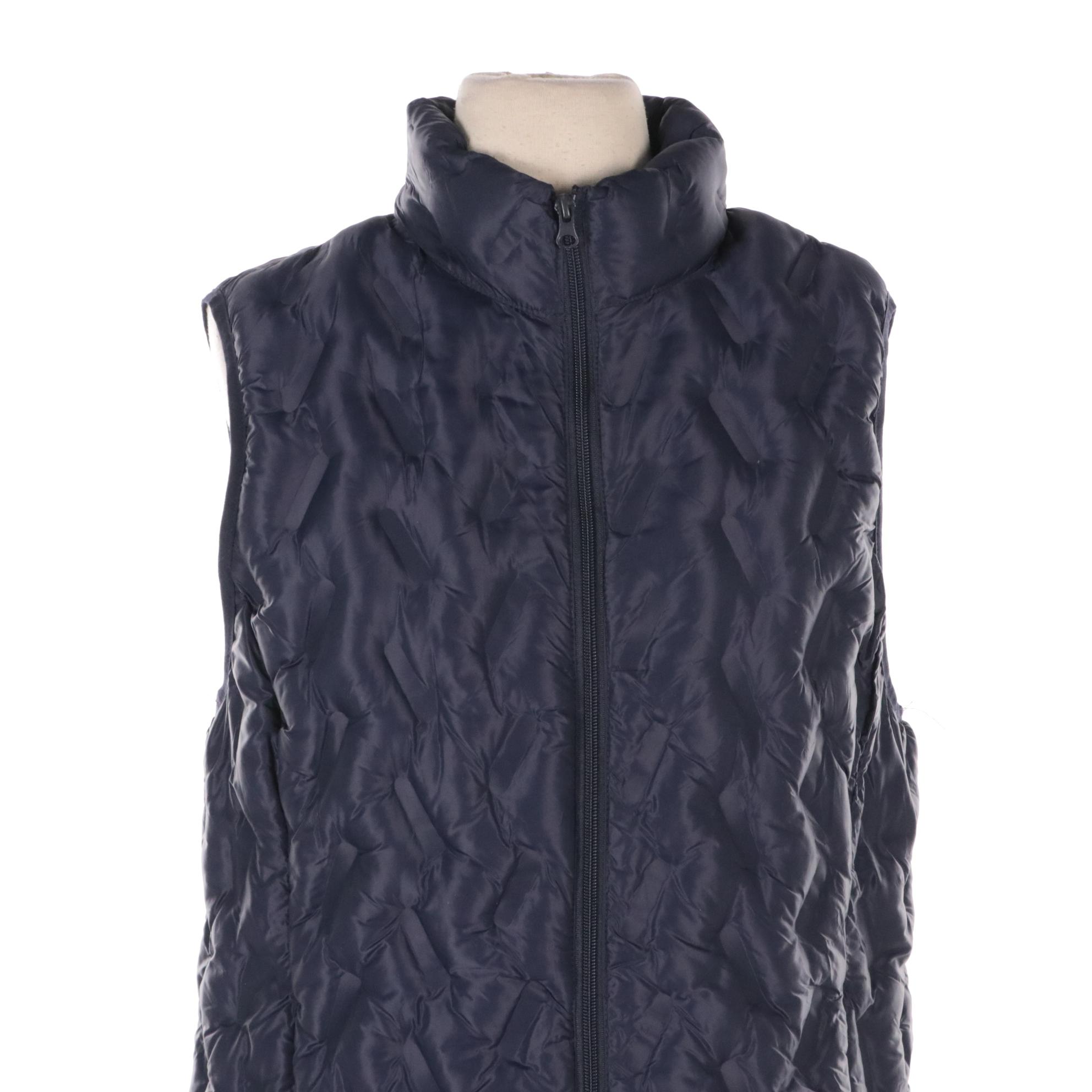 Skhoop Down Filled Puffer Vest and Midi Skirt Set with Tangerine Vest