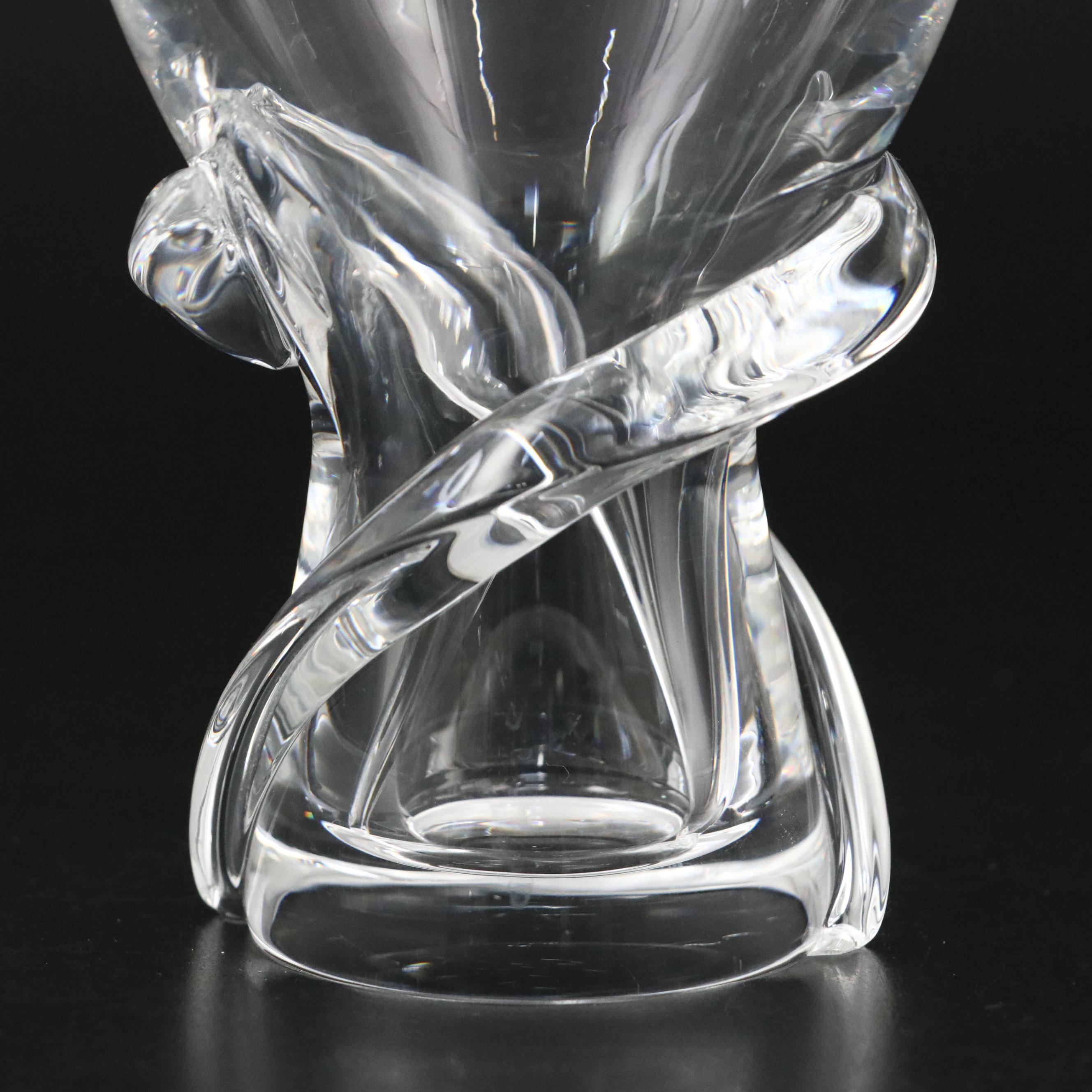 Steuben Art Glass "Spiral" Vase Designed by Donald Pollard, Mid/Late 20th C.