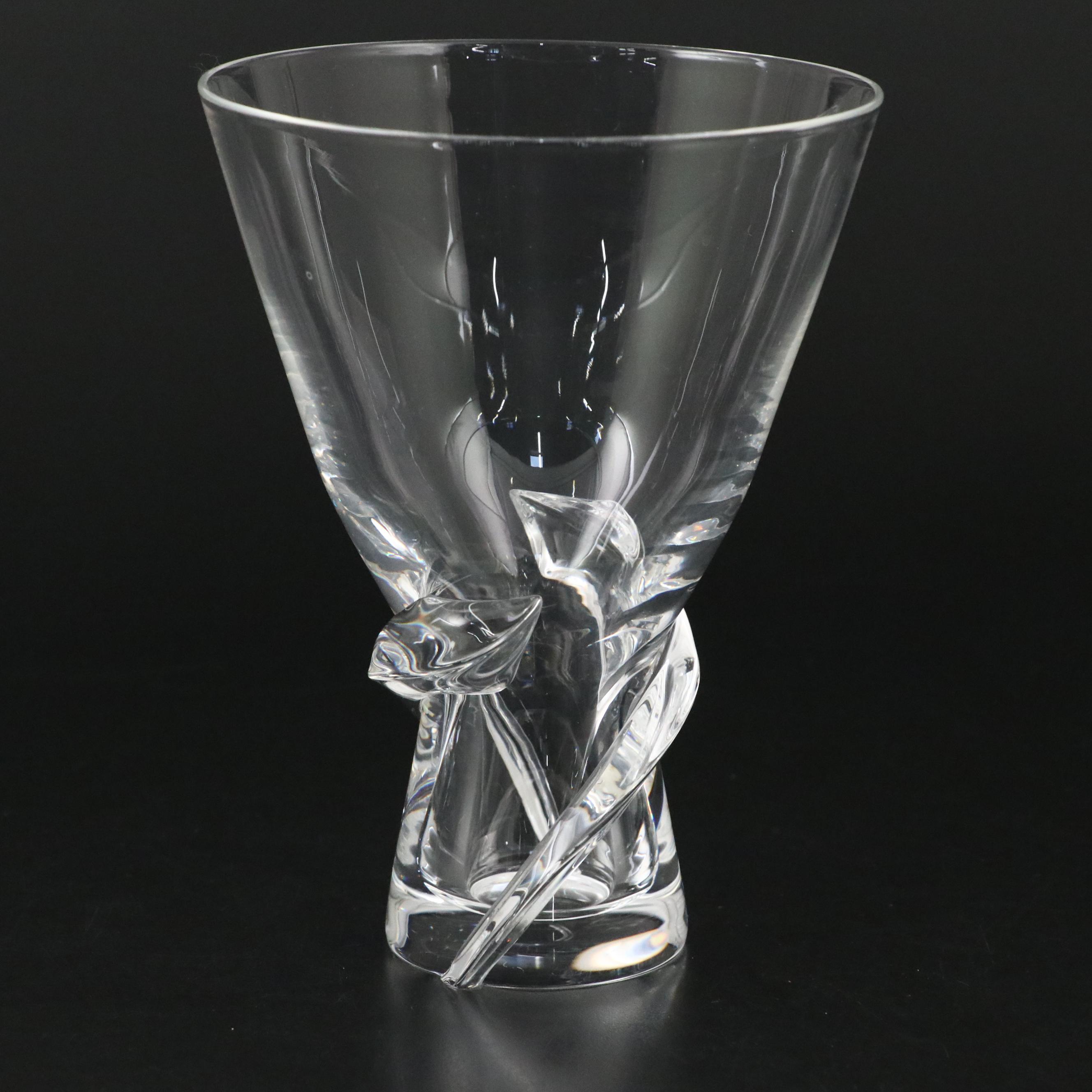 Steuben Art Glass "Spiral" Vase Designed by Donald Pollard, Mid/Late 20th C.