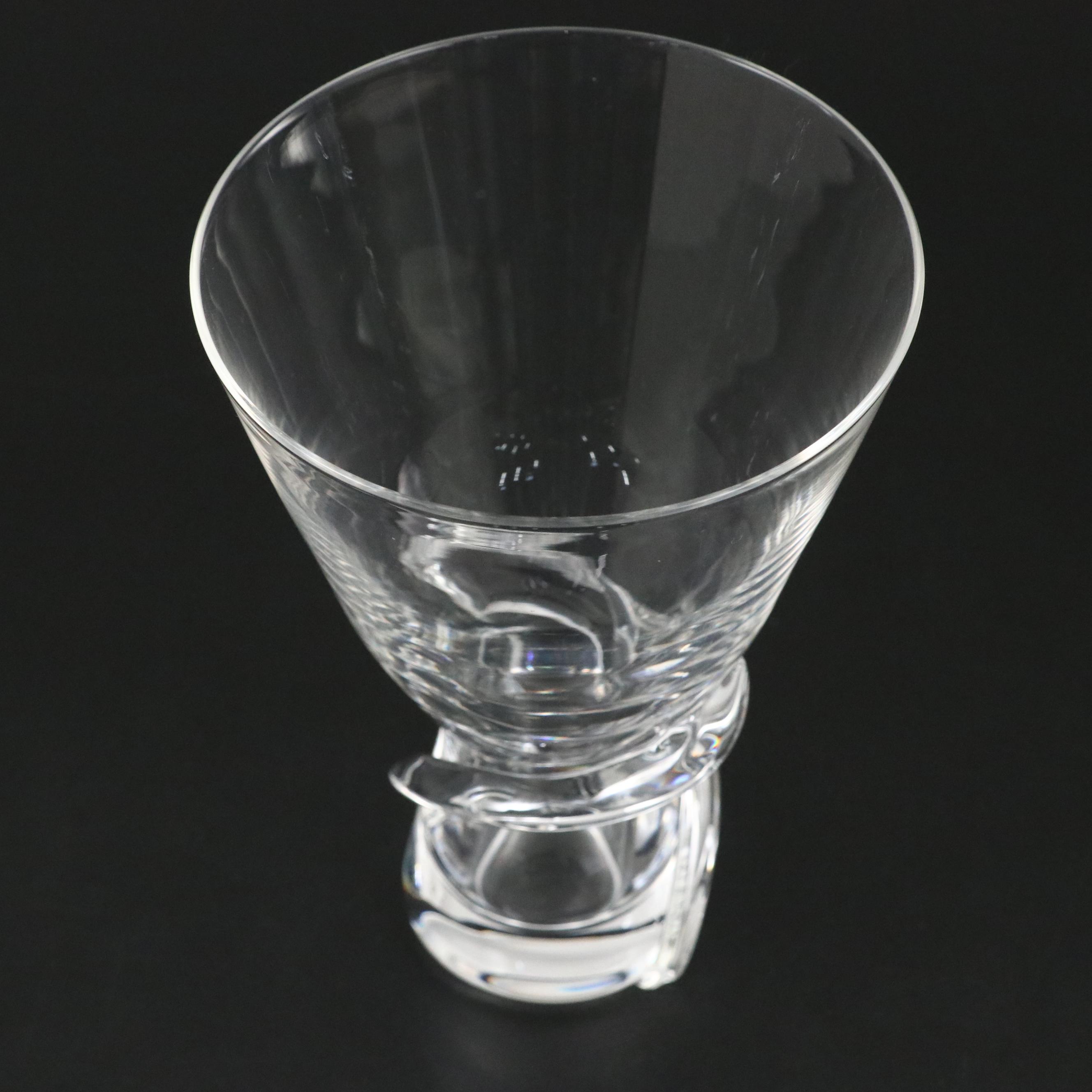 Steuben Art Glass "Spiral" Vase Designed by Donald Pollard, Mid/Late 20th C.