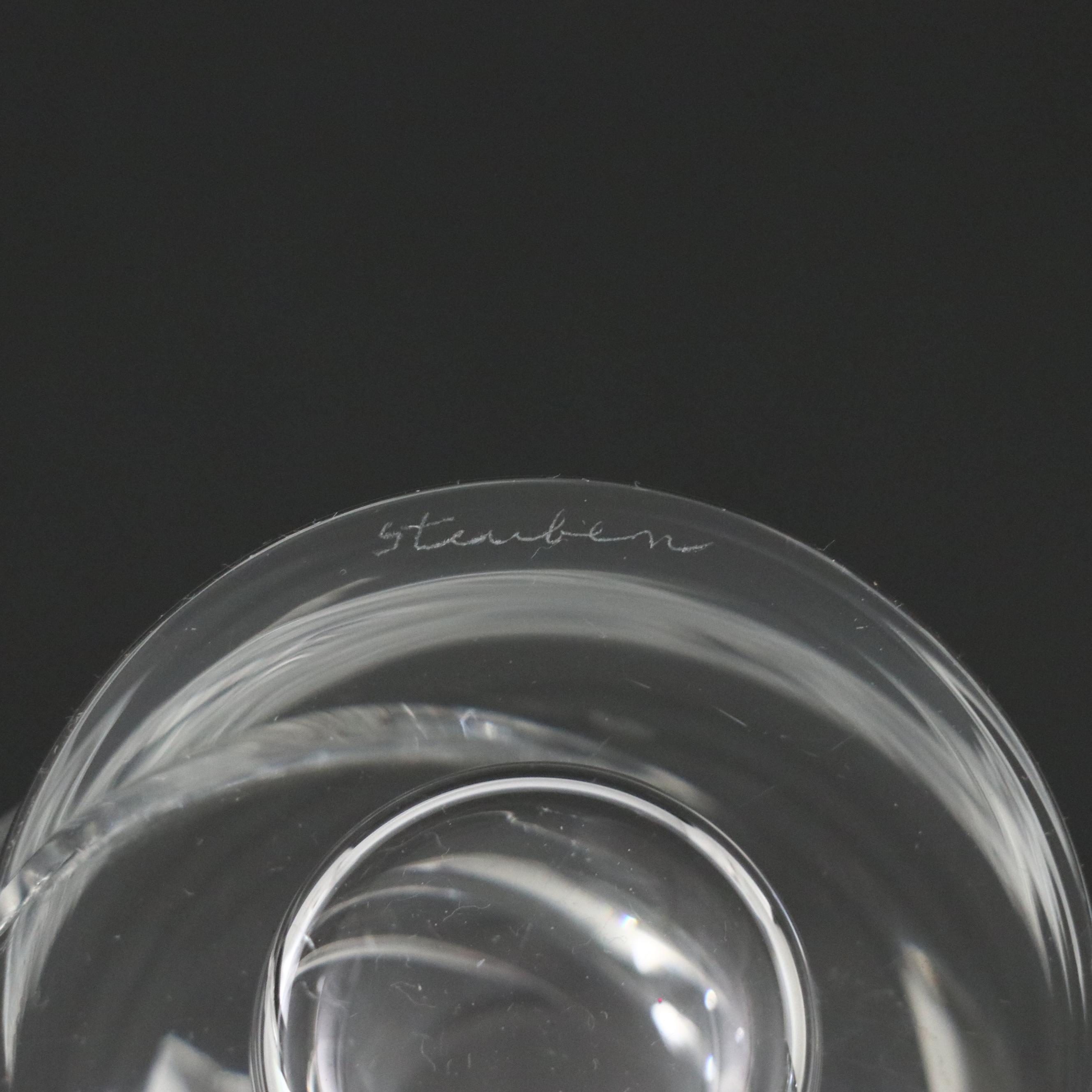 Steuben Art Glass "Spiral" Vase Designed by Donald Pollard, Mid/Late 20th C.