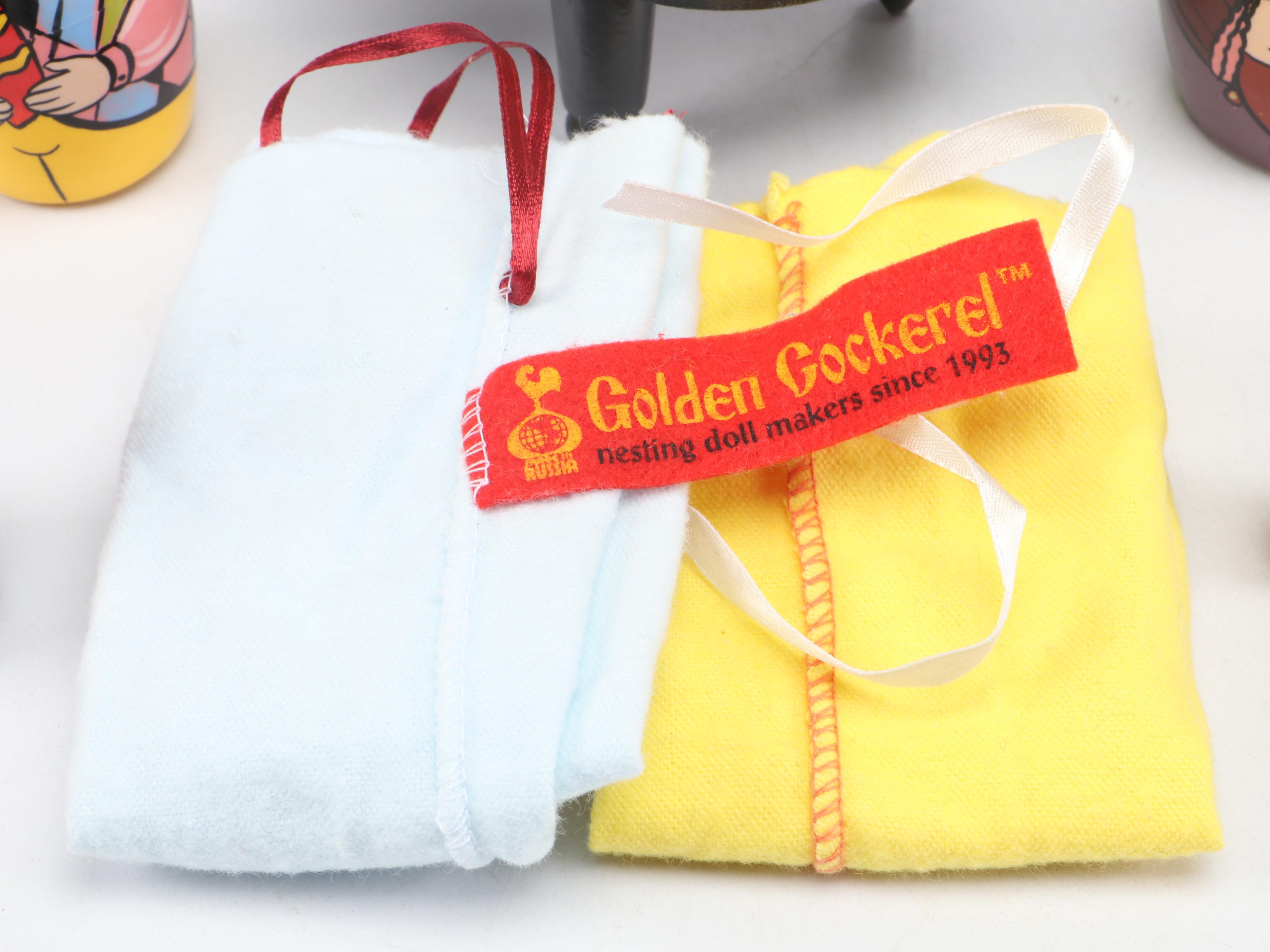 Golden Cockerel Yellow Submarine Beatles Nesting Dolls