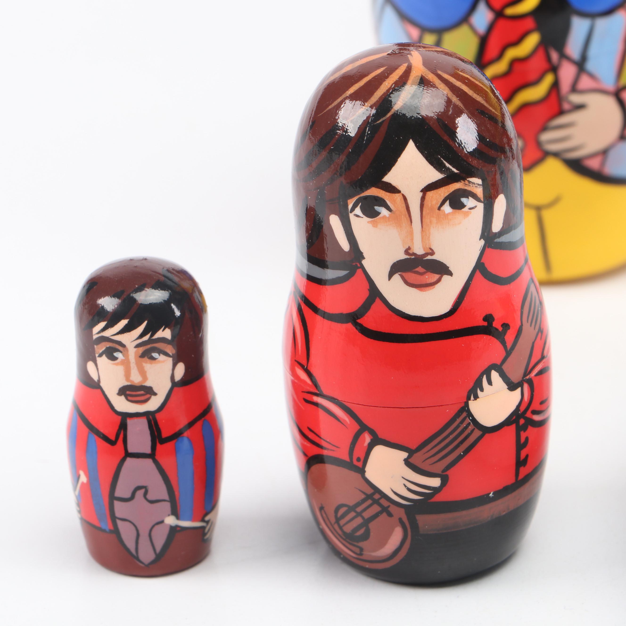 Golden Cockerel Yellow Submarine Beatles Nesting Dolls