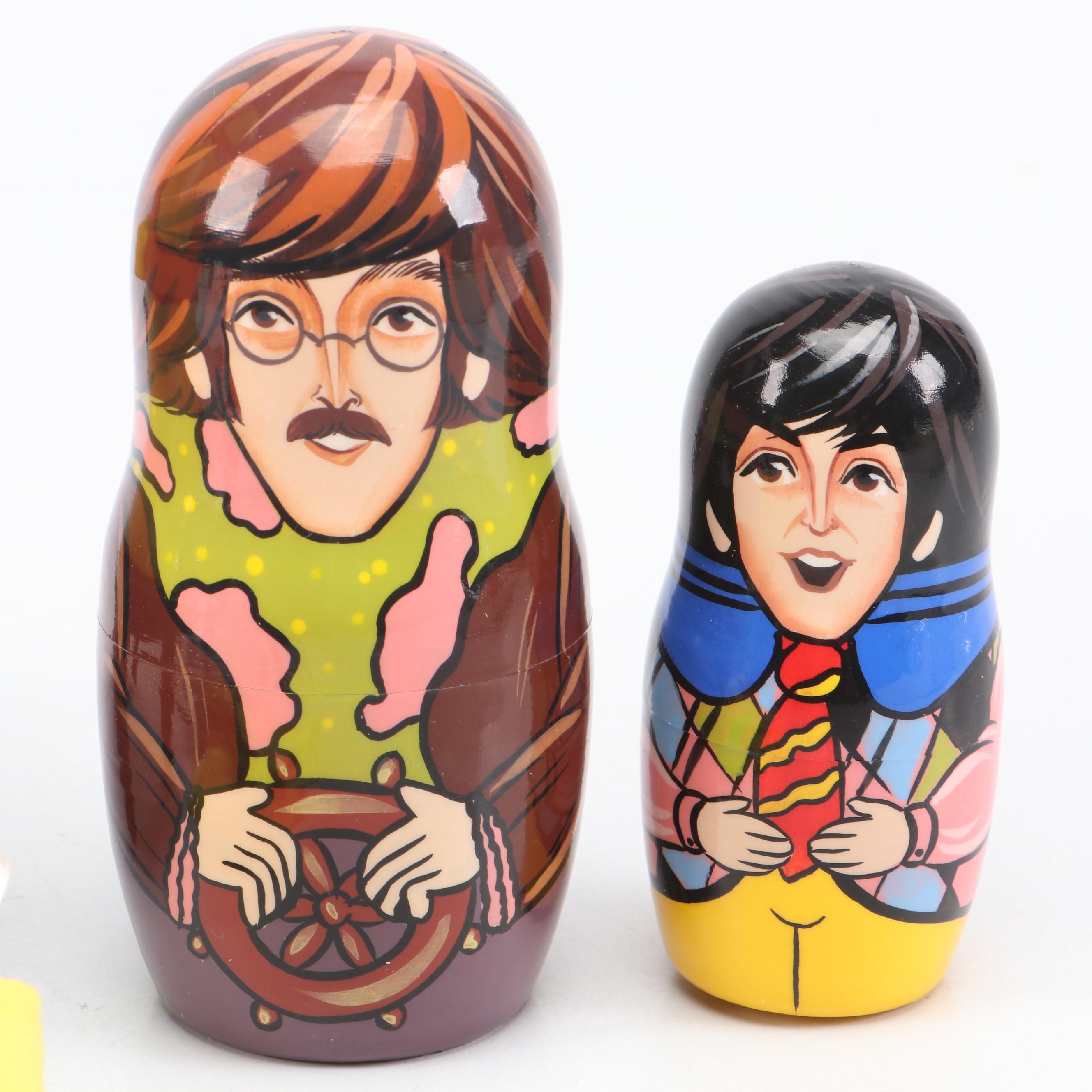 Golden Cockerel Yellow Submarine Beatles Nesting Dolls