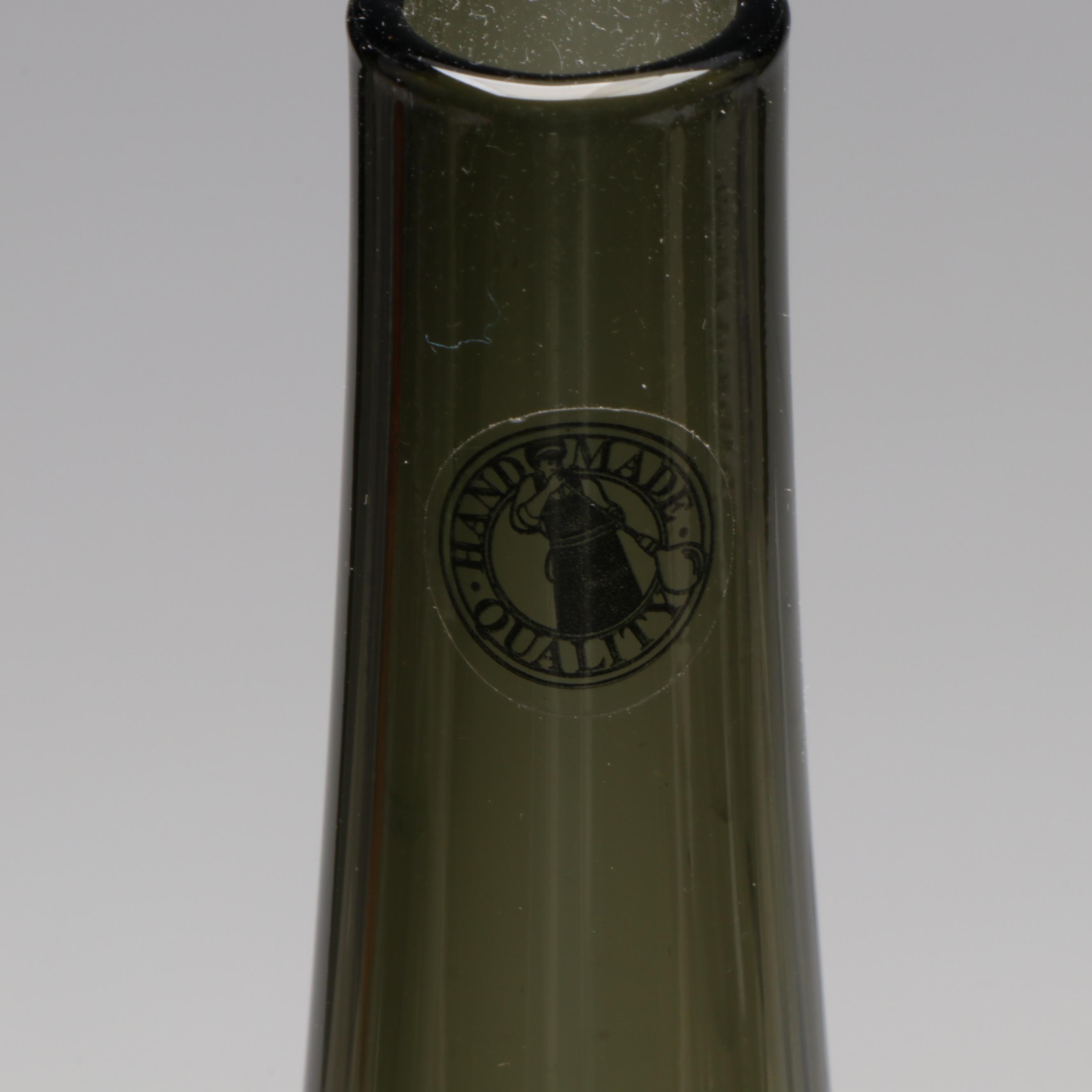 Holmegaard "Elsinore" Smoke Glass Free Form Bowl with More Glass Décor