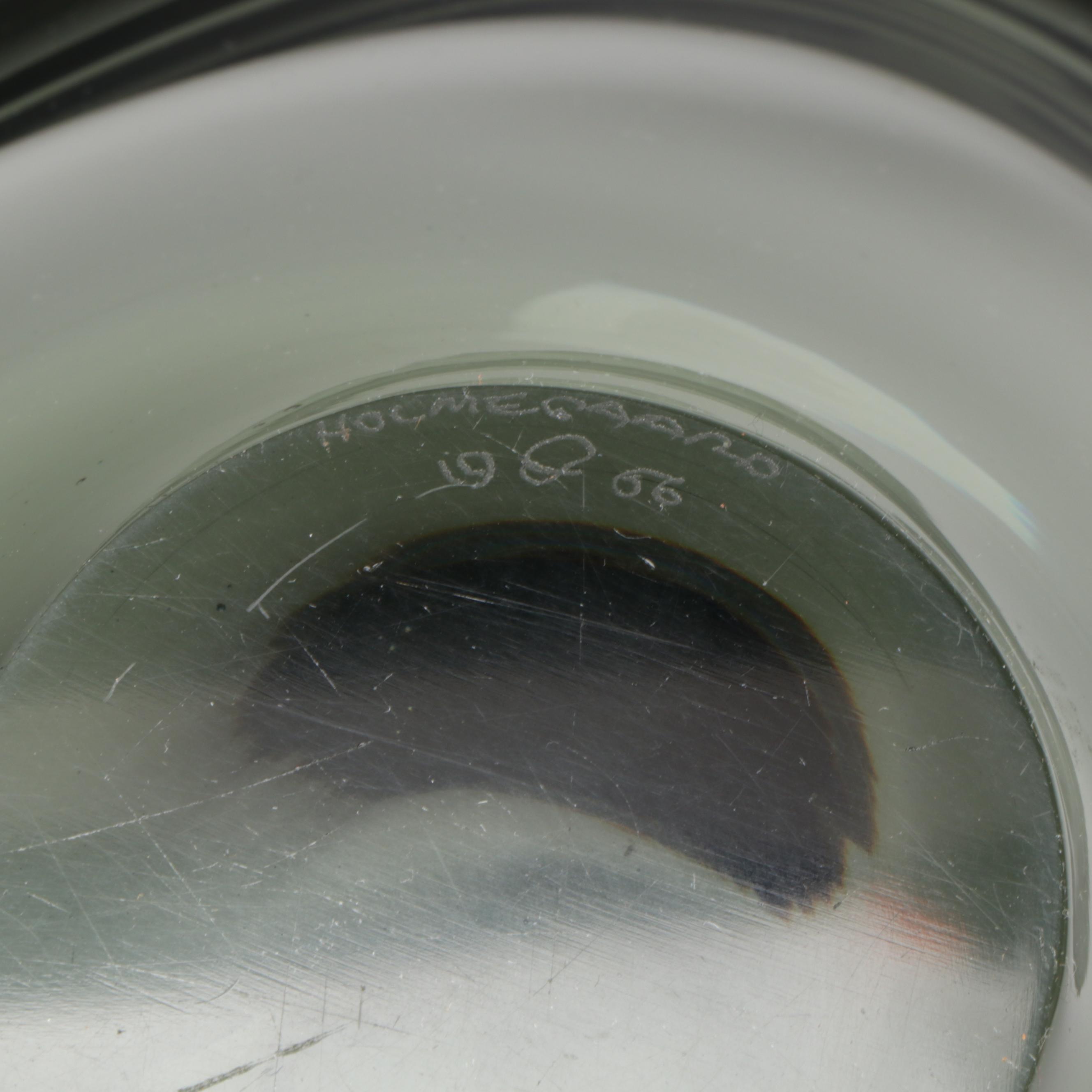 Holmegaard "Elsinore" Smoke Glass Free Form Bowl with More Glass Décor