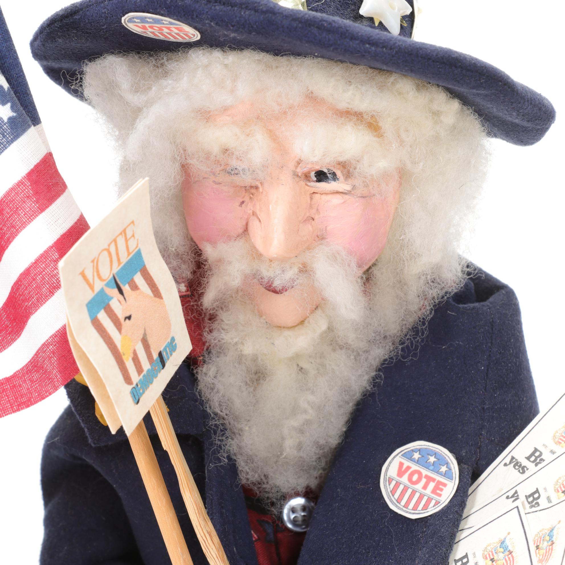 Patriotic Decor Featuring Uncle Sam Figure and More