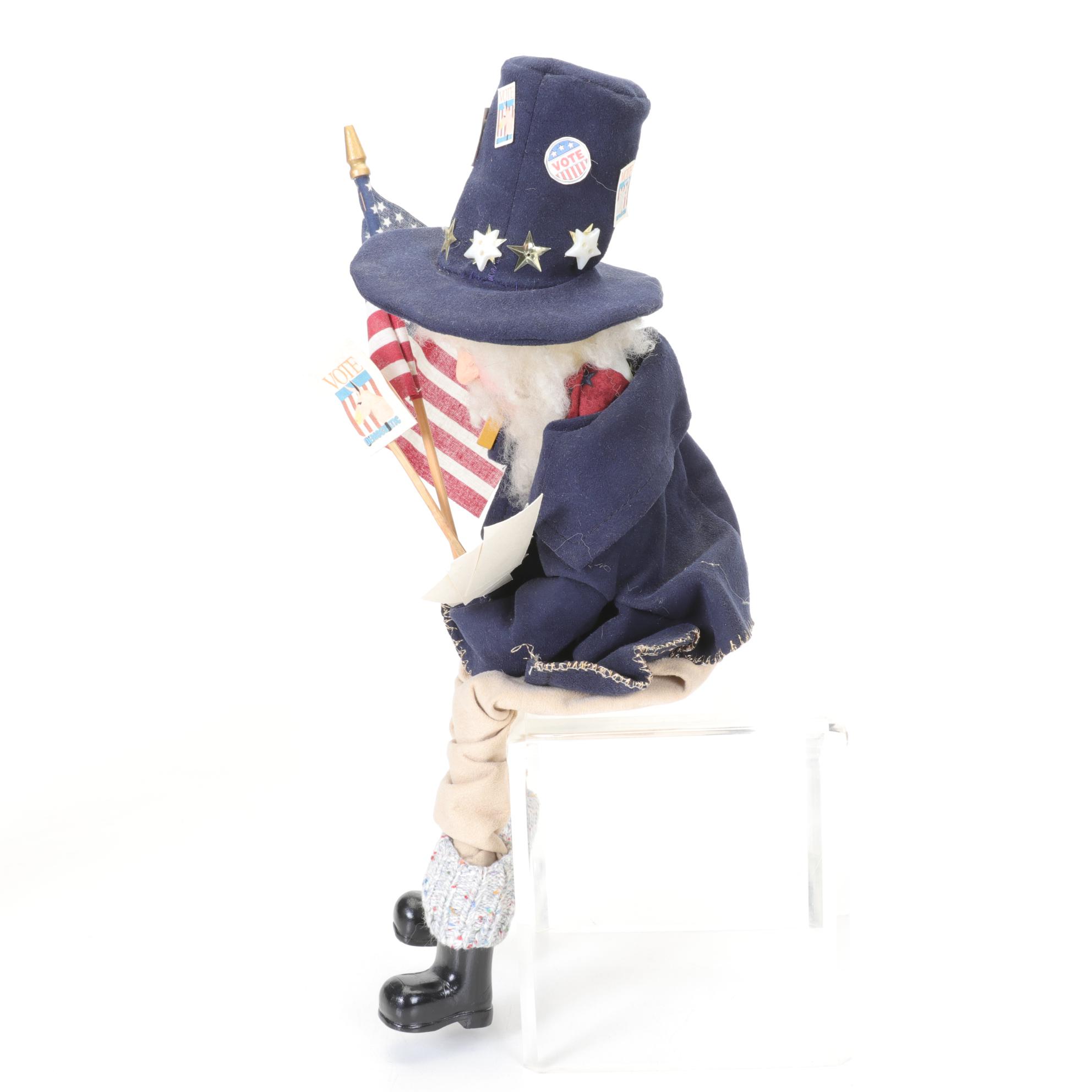 Patriotic Decor Featuring Uncle Sam Figure and More