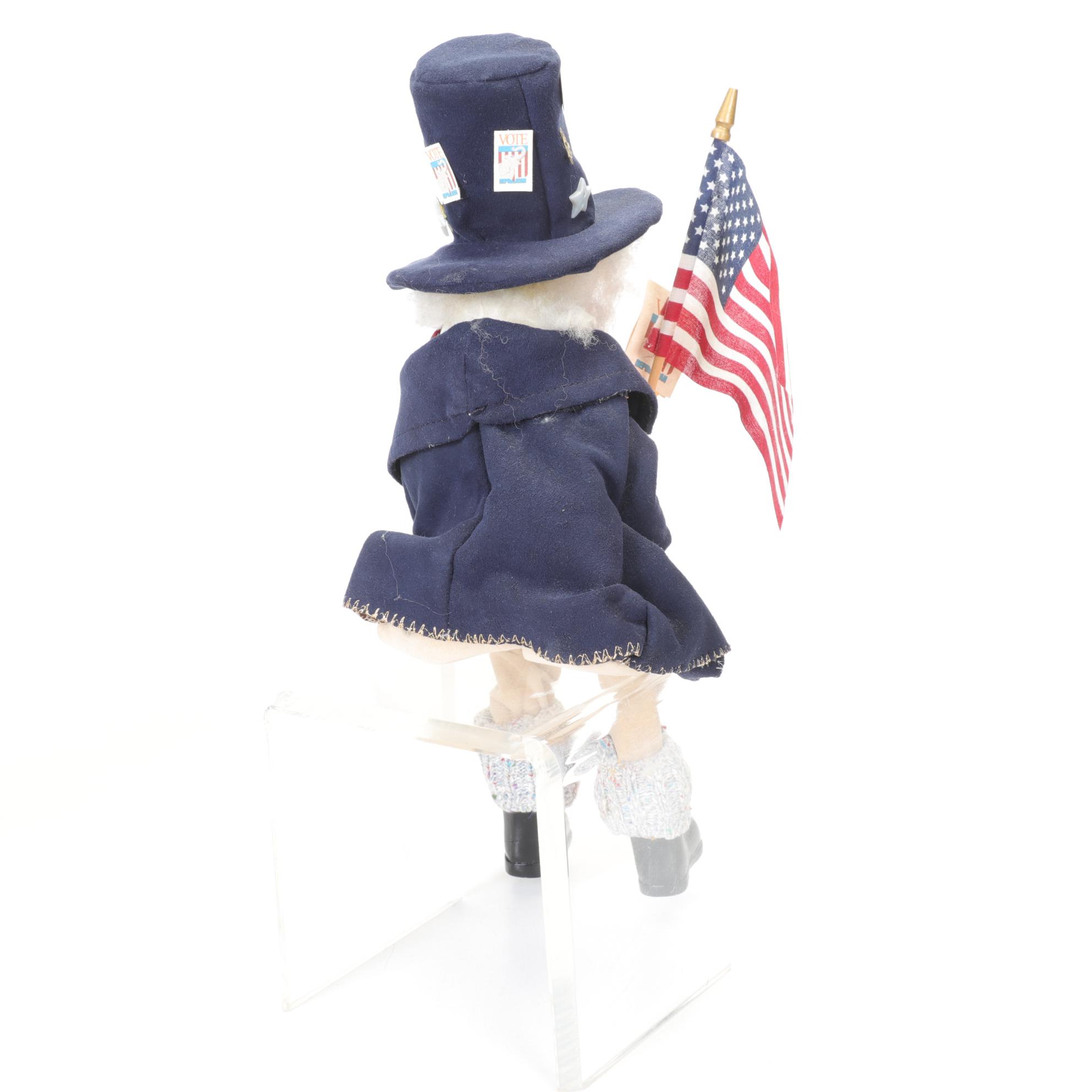 Patriotic Decor Featuring Uncle Sam Figure and More