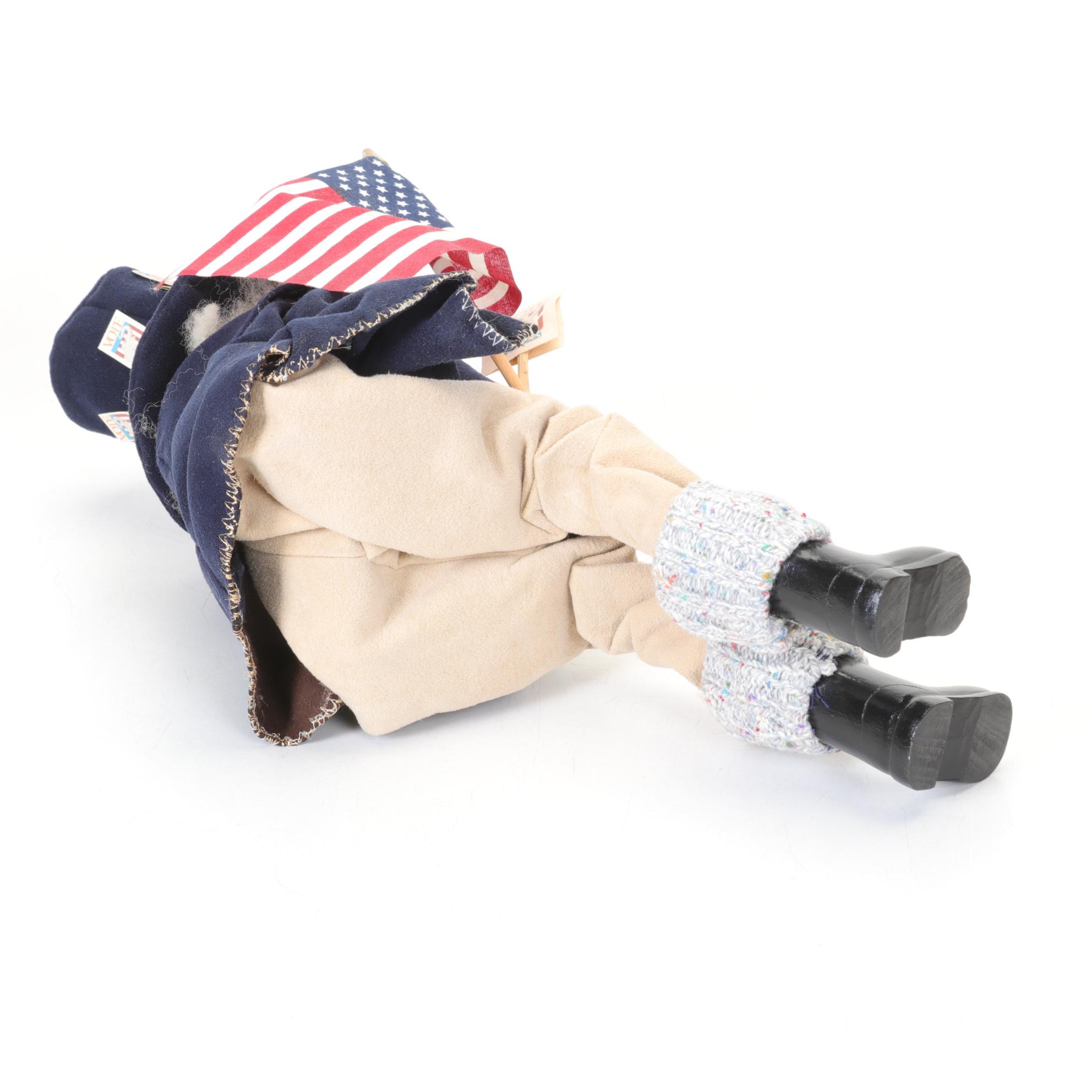 Patriotic Decor Featuring Uncle Sam Figure and More