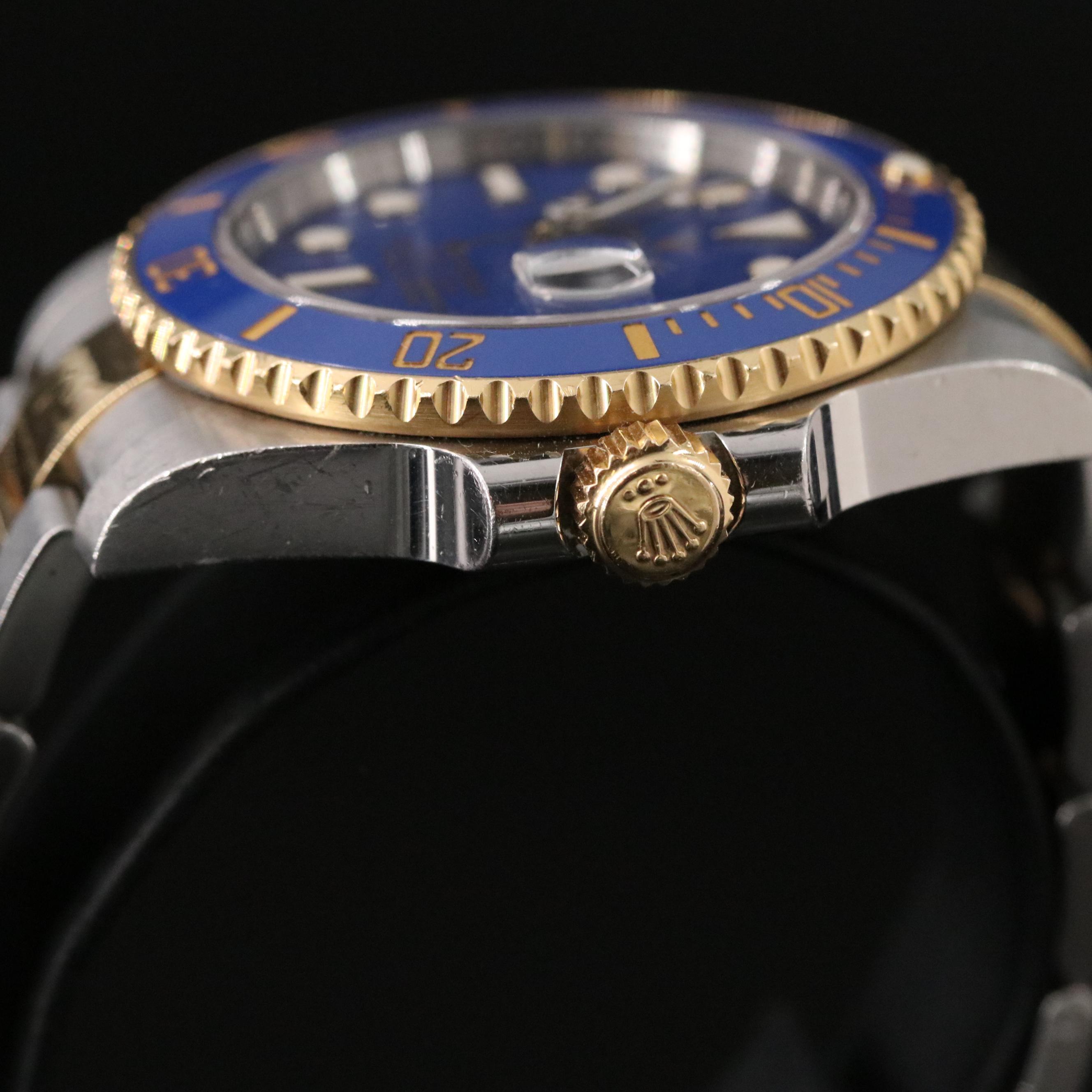 Rolex Submariner Date Blue Dial Two-Tone Watch