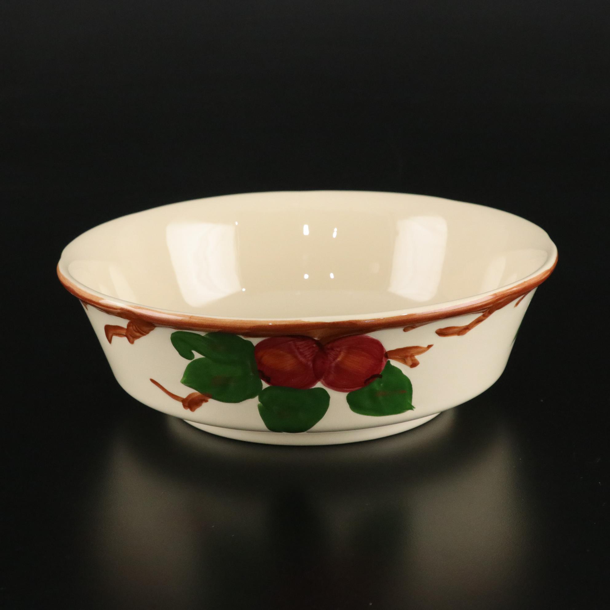 Franciscan "Apple" Footed Serving Bowl and Rim Soup Bowls
