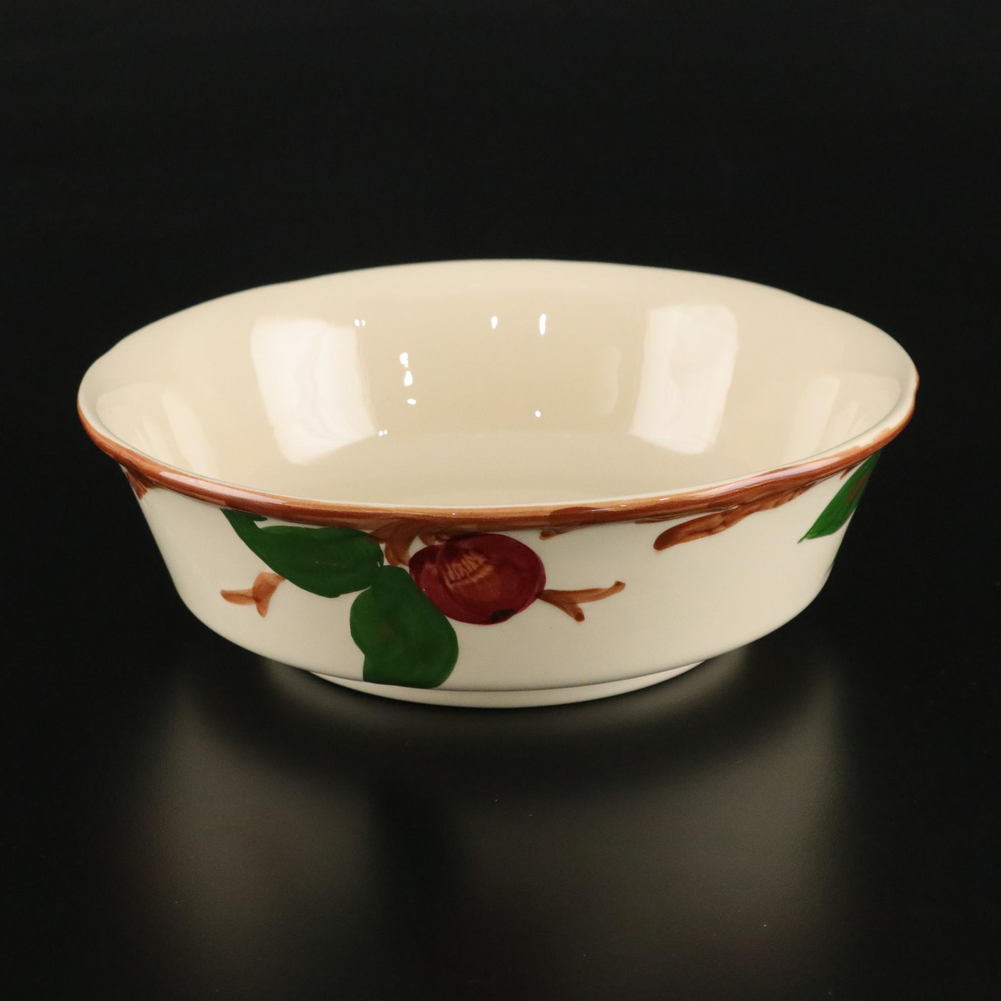 Franciscan "Apple" Footed Serving Bowl and Rim Soup Bowls