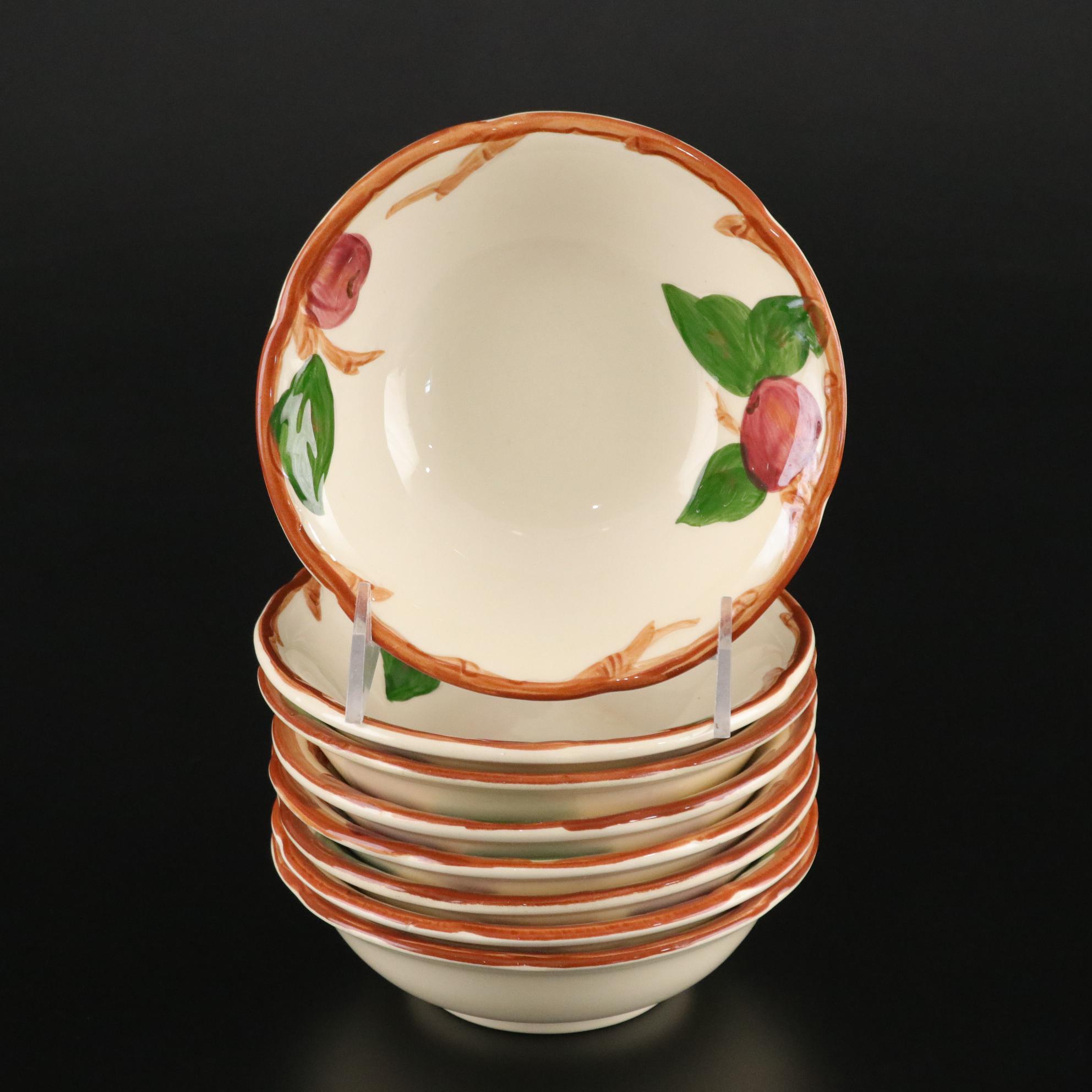 Franciscan "Apple" Pepper Grinder and Salt Shaker with Berry Bowl Set