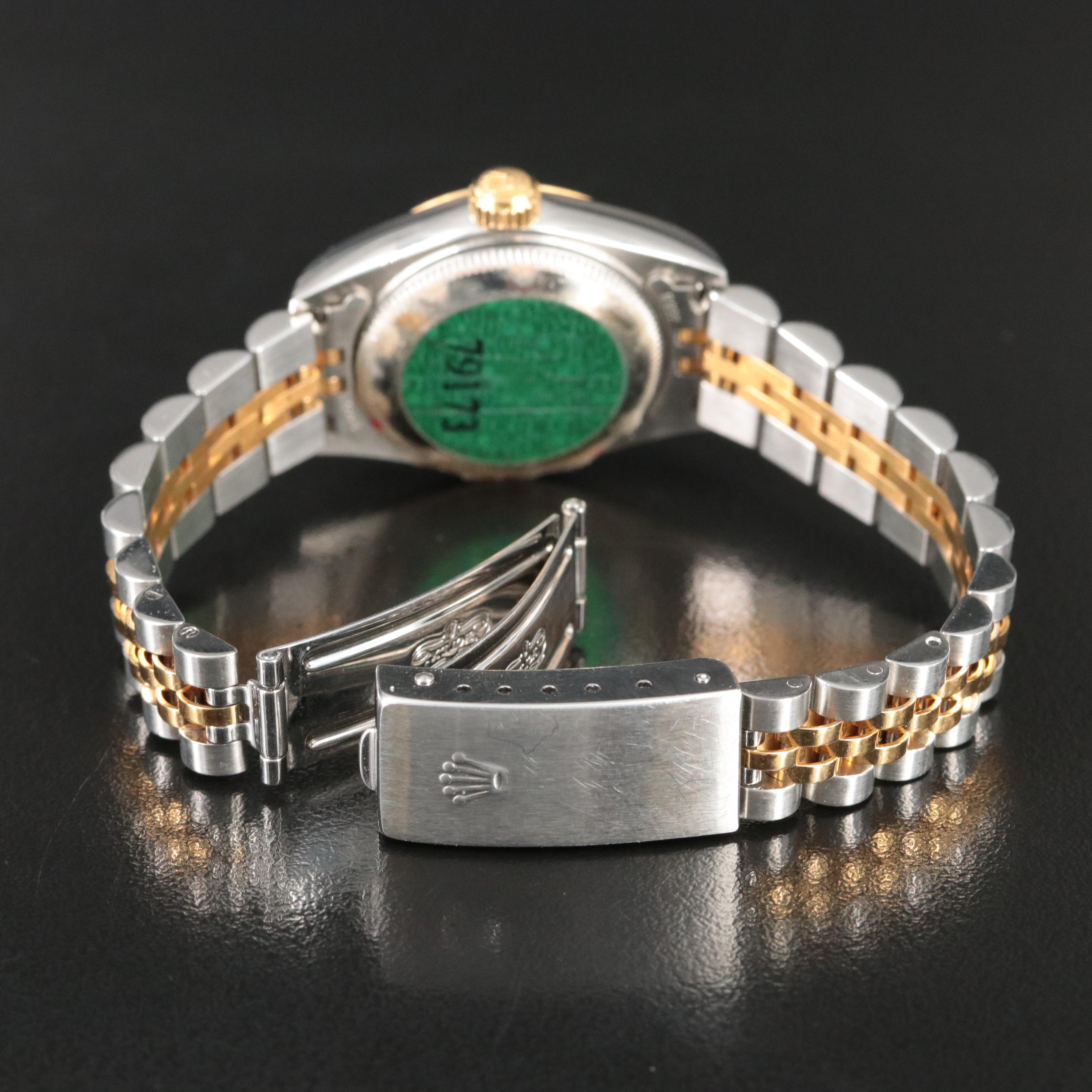 2001 Rolex Serti Factory Diamond Dial Datejust Watch