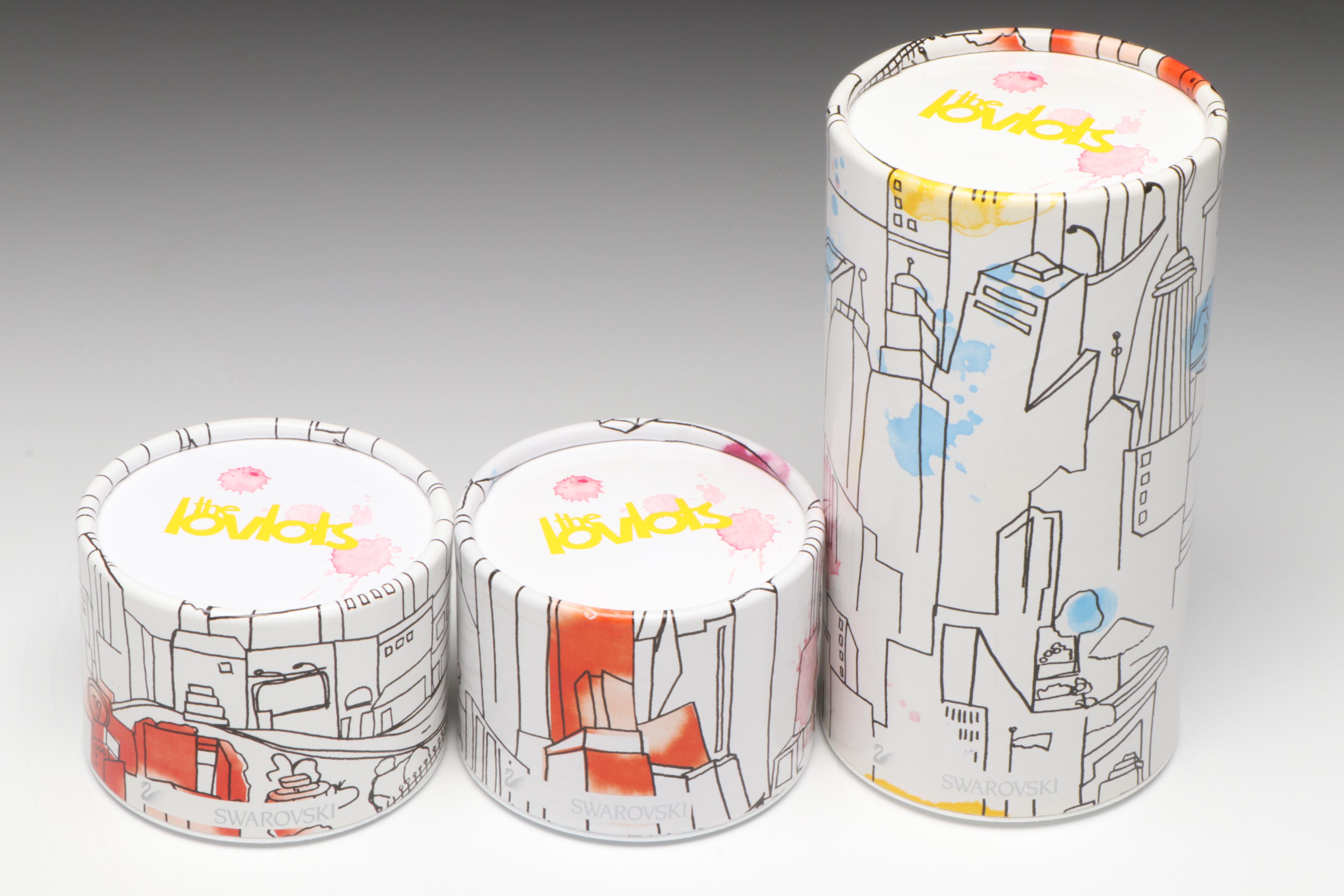 Swarovski The Lovlots "Romeo," "Rolly," and "Ginger on Broadway" Figurines