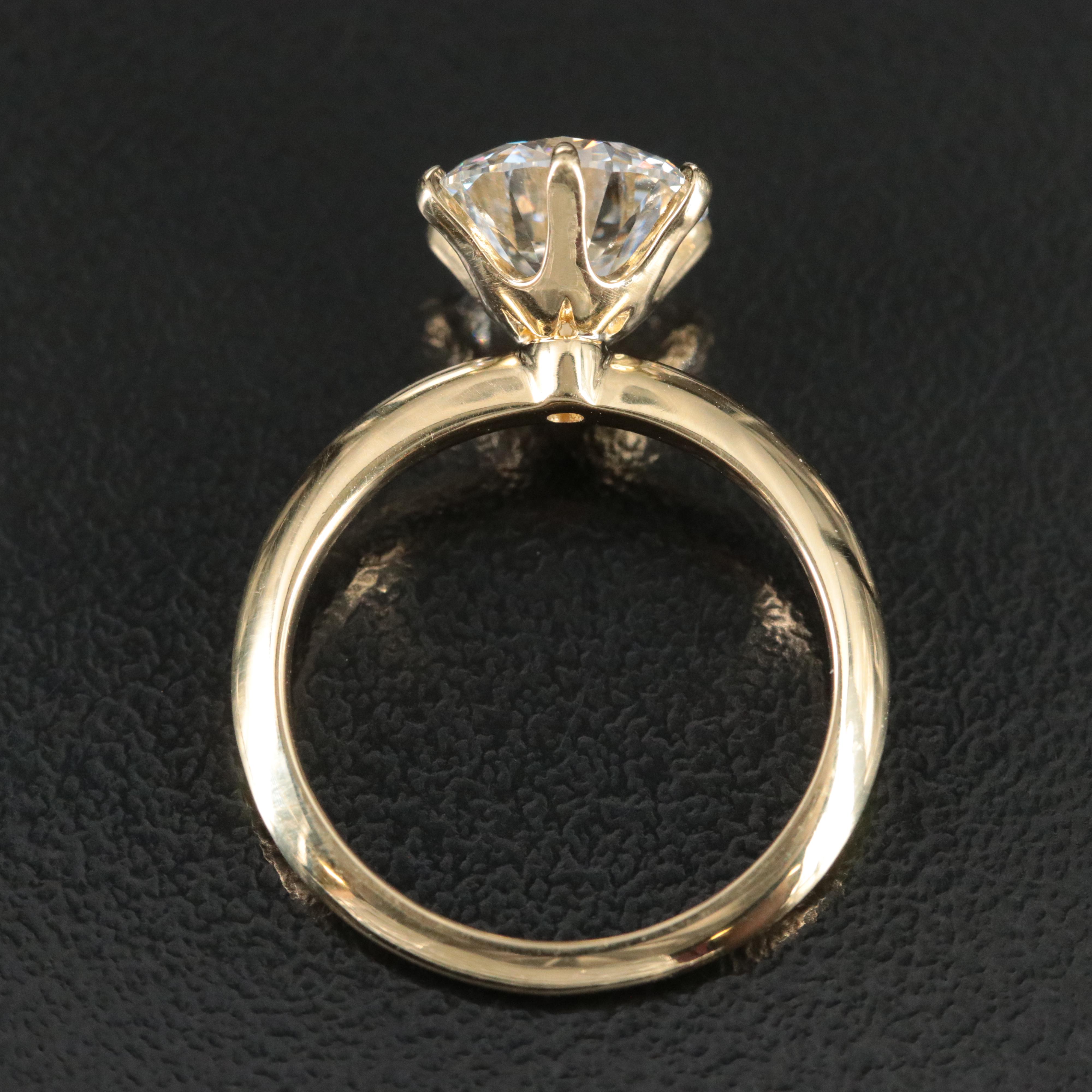 18K 2.50 CT Lab Grown Diamond Solitaire Ring with Online IGI Report