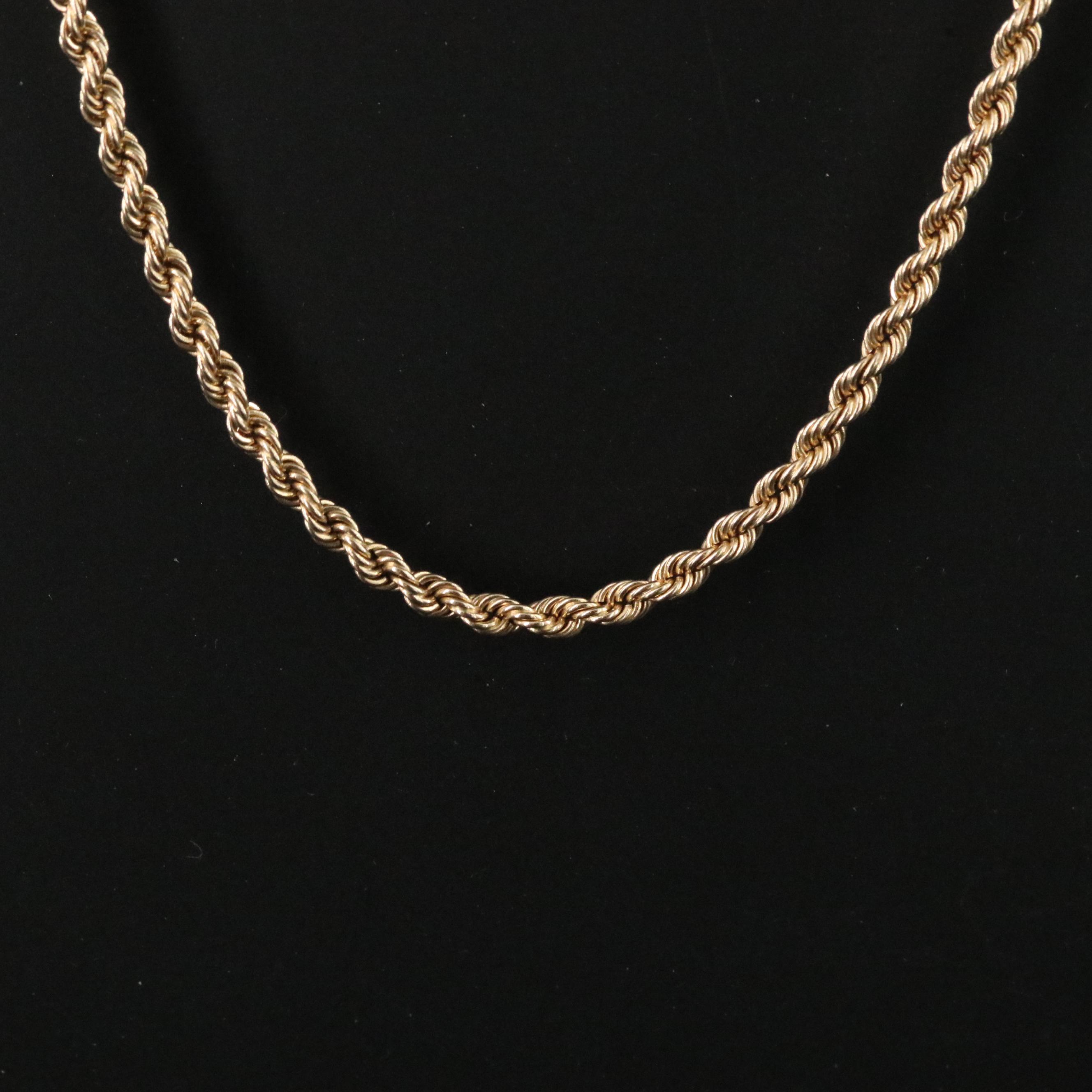 14K Rope Chain Necklace