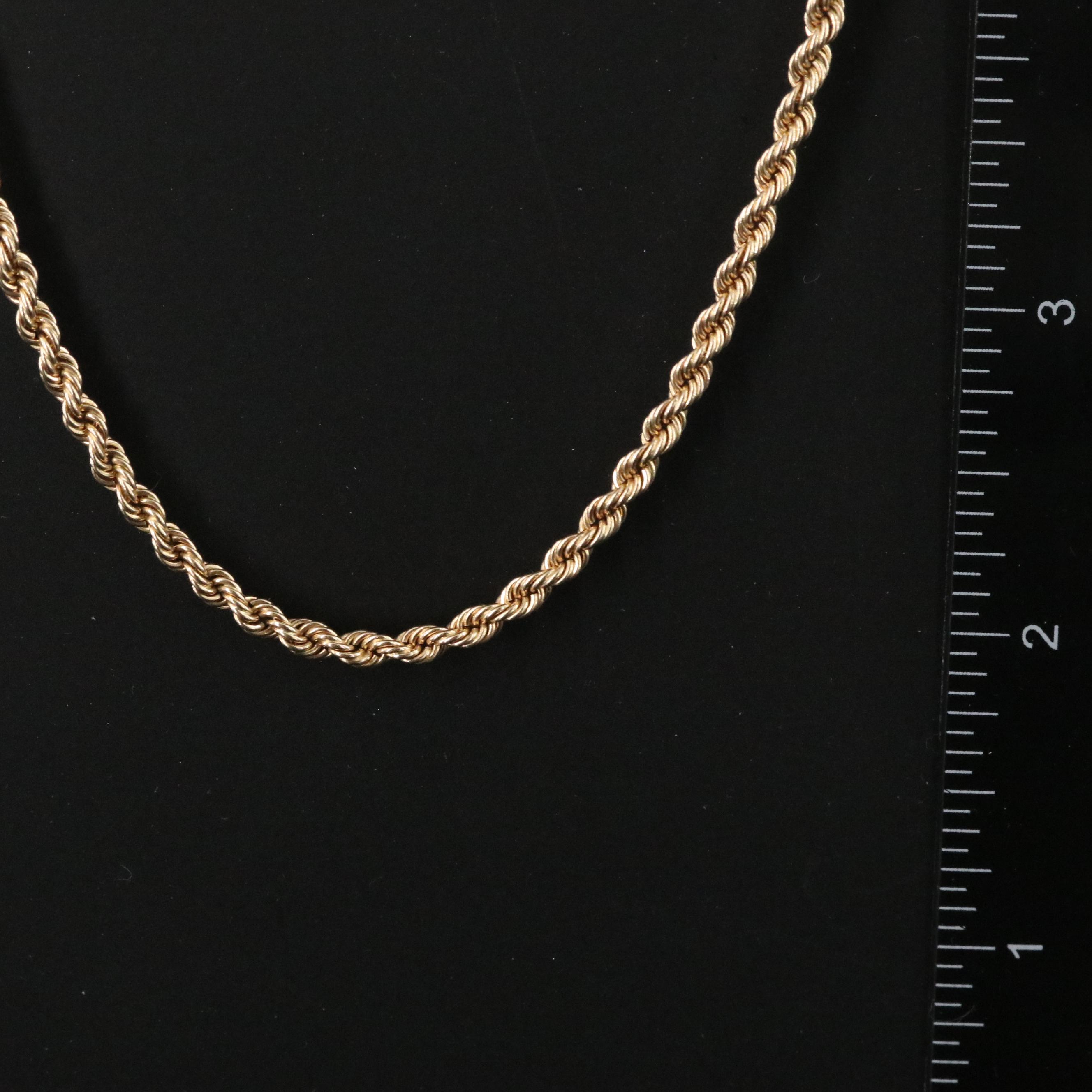 14K Rope Chain Necklace