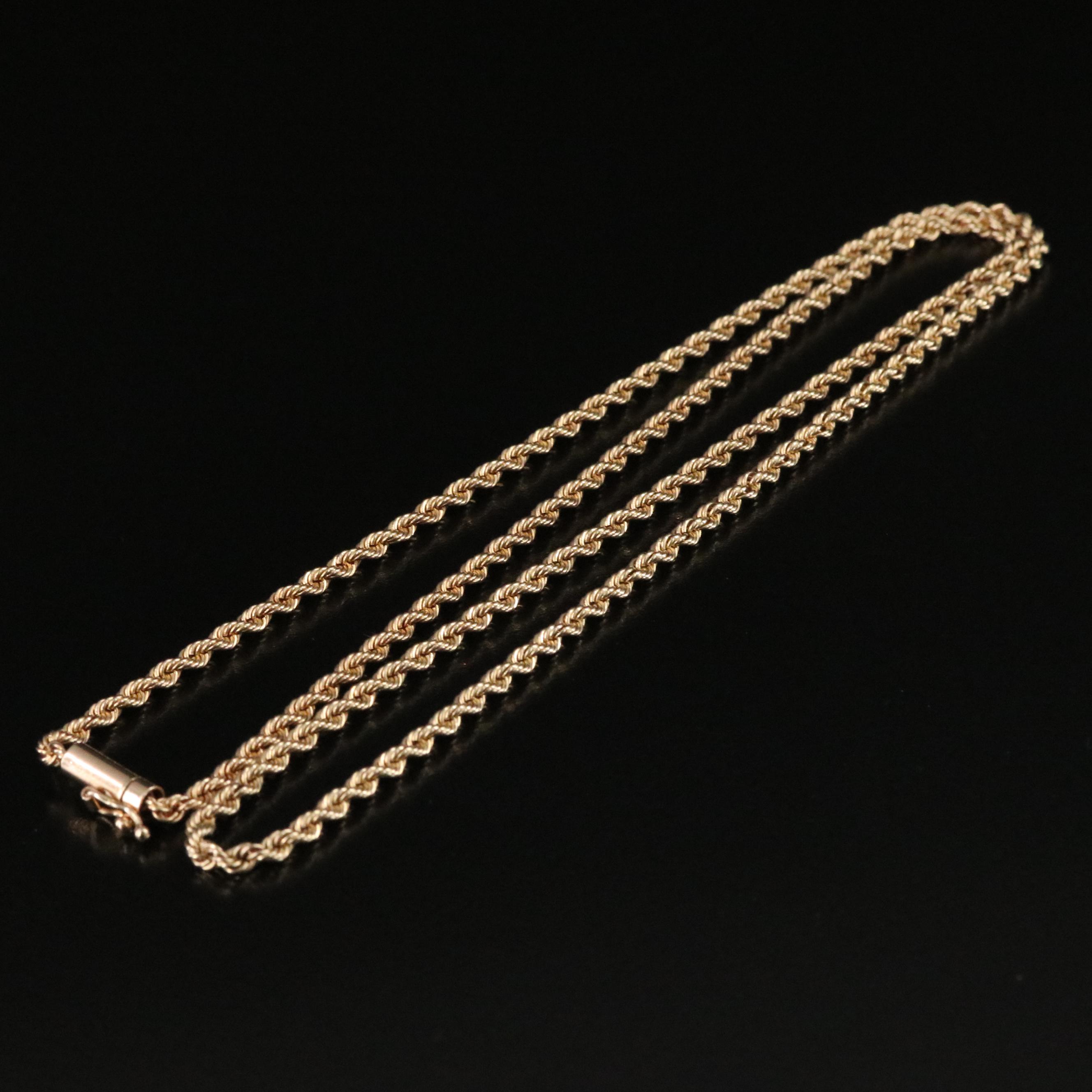 14K Rope Chain Necklace
