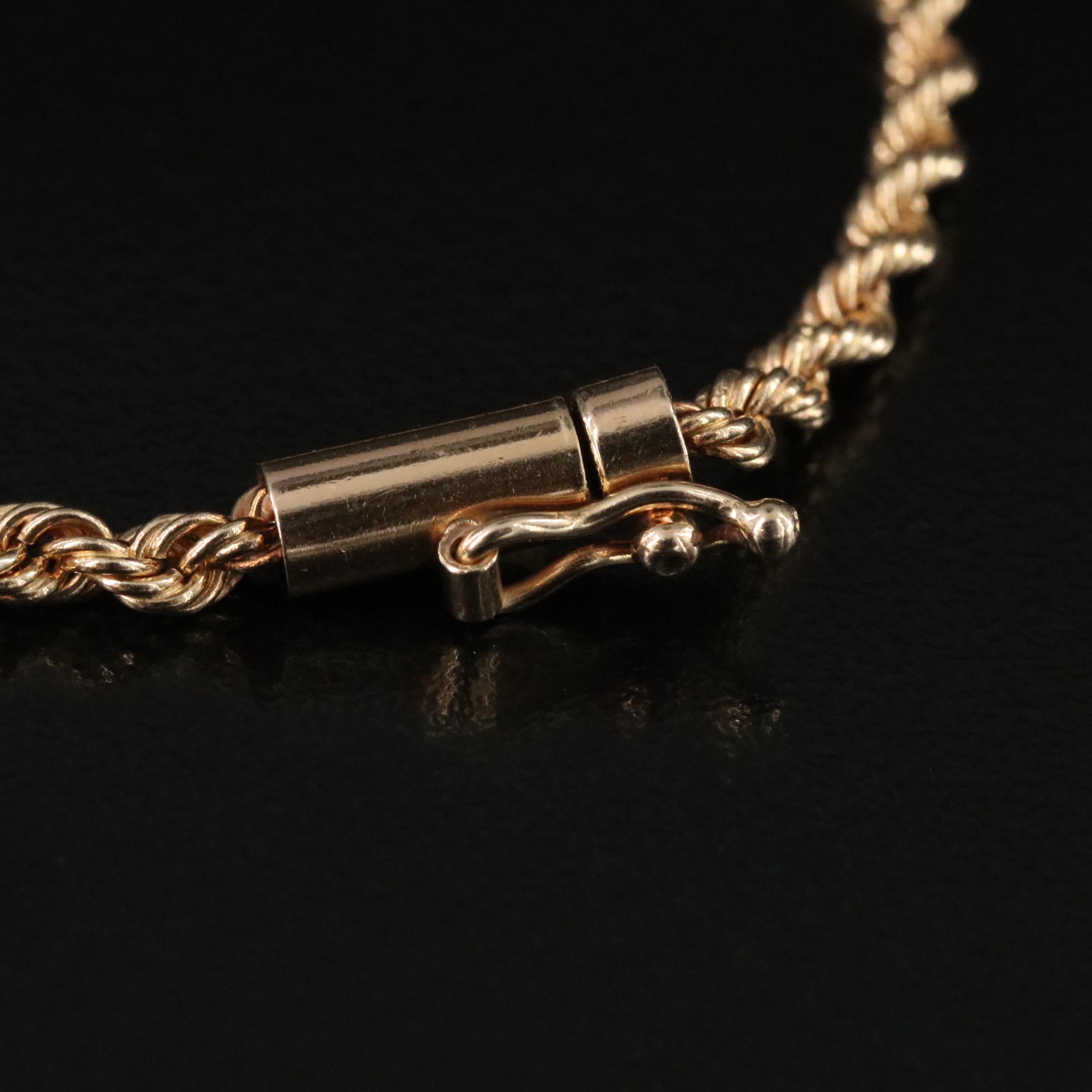 14K Rope Chain Necklace