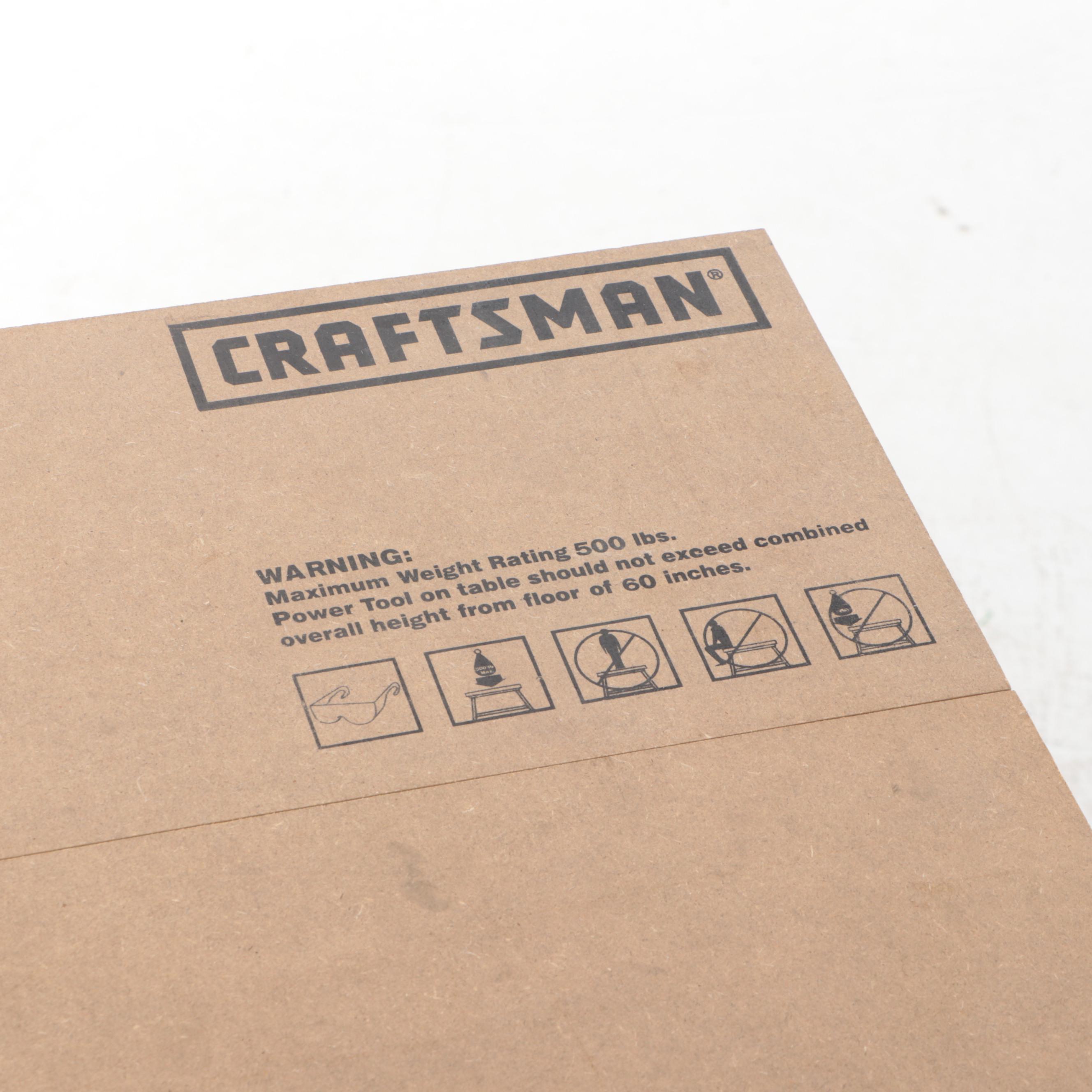 Craftsman Roller Support Stands and Ruler-Top Tool Table