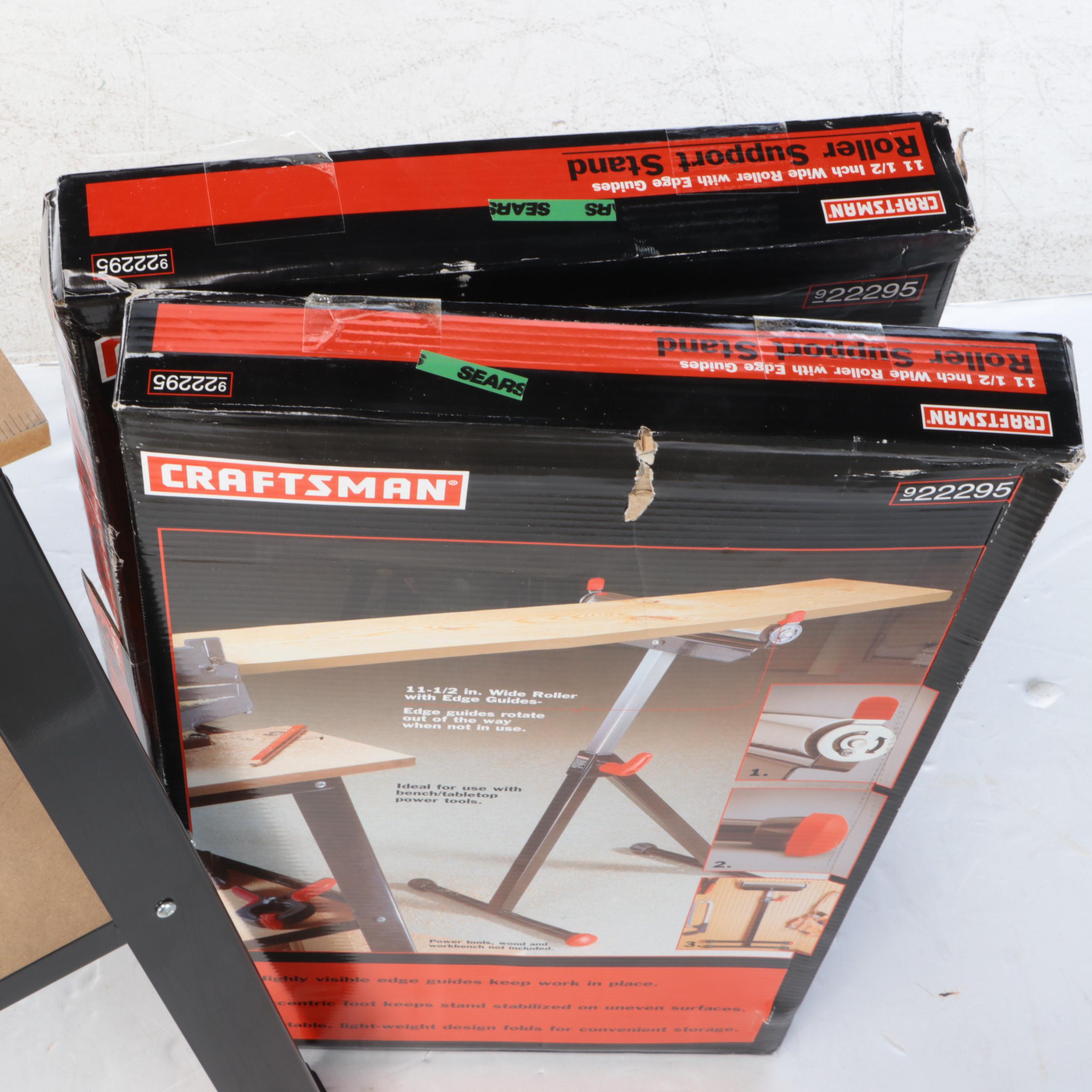 Craftsman Roller Support Stands and Ruler-Top Tool Table