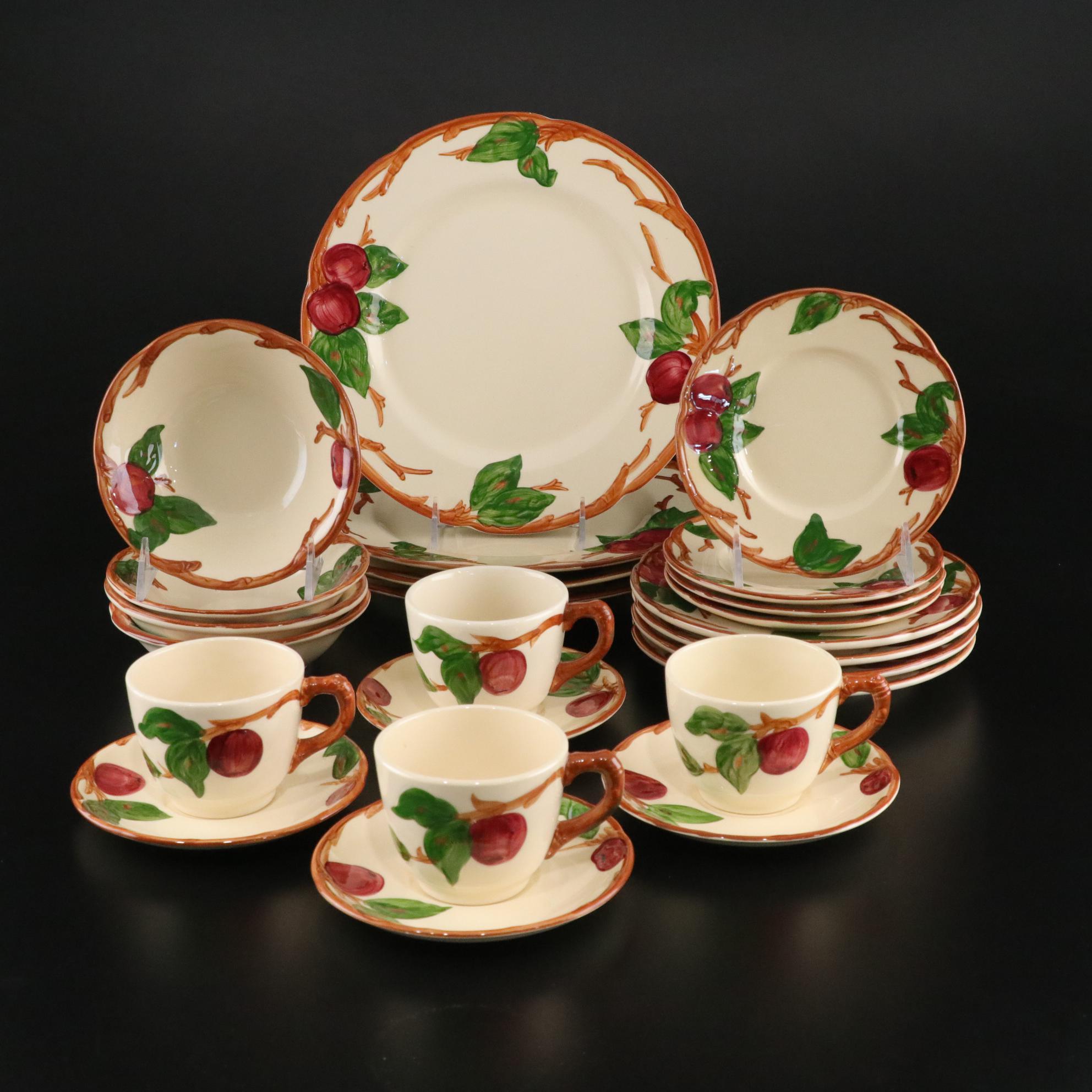 Franciscan "Apple" Five-Piece Dinner Service for Four