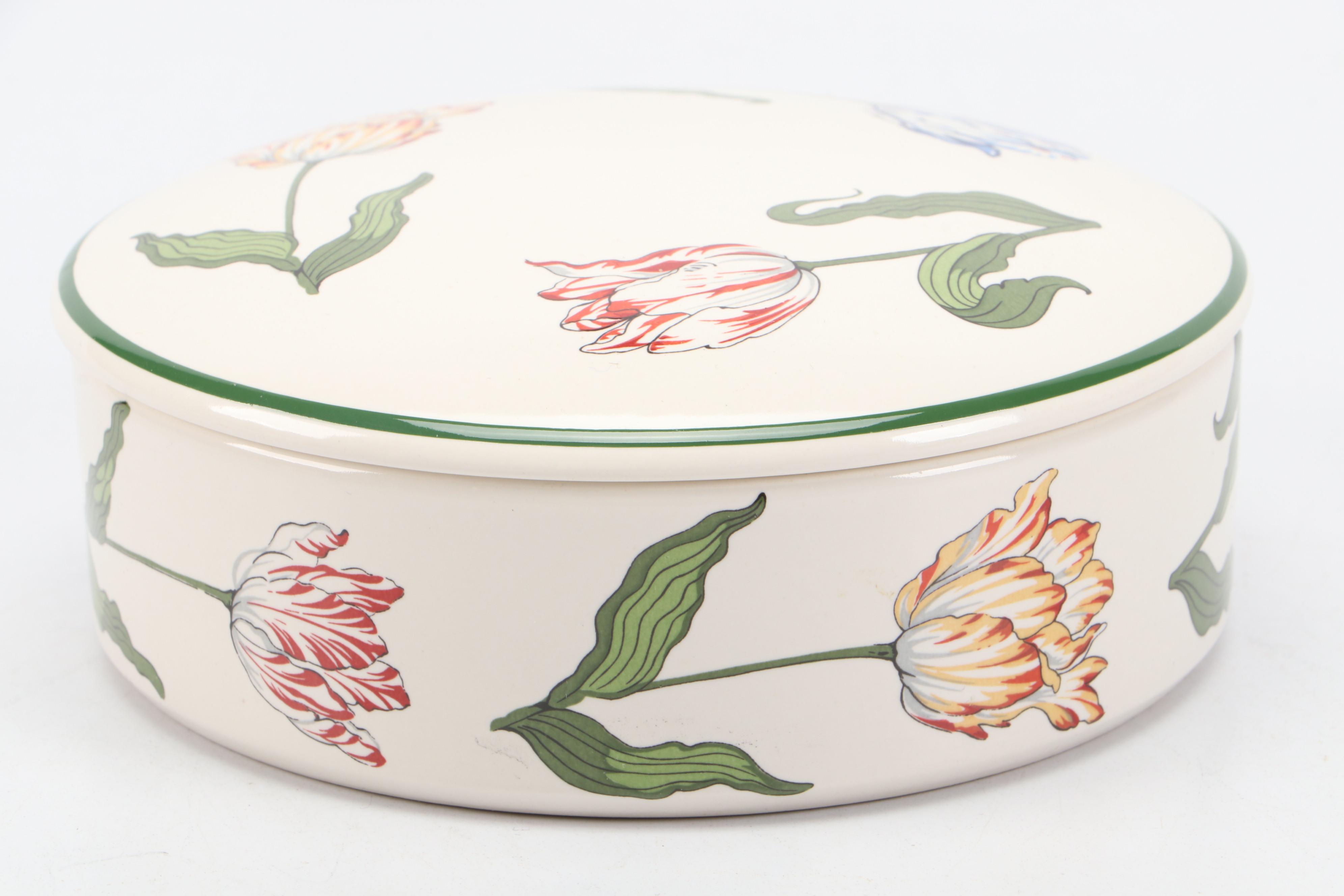 Tiffany & Co. "Tiffany Tulips" Round Ceramic Box