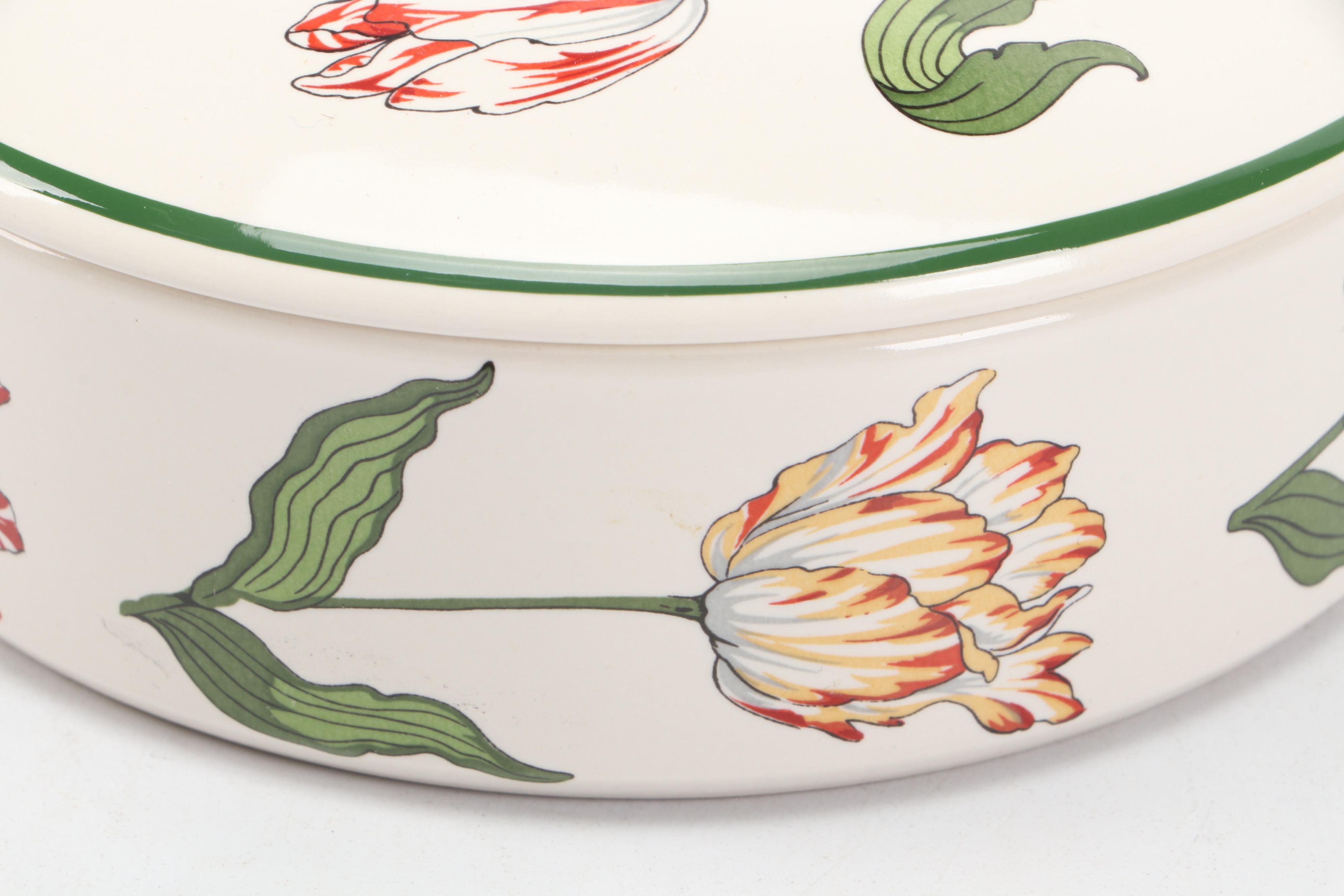 Tiffany & Co. "Tiffany Tulips" Round Ceramic Box