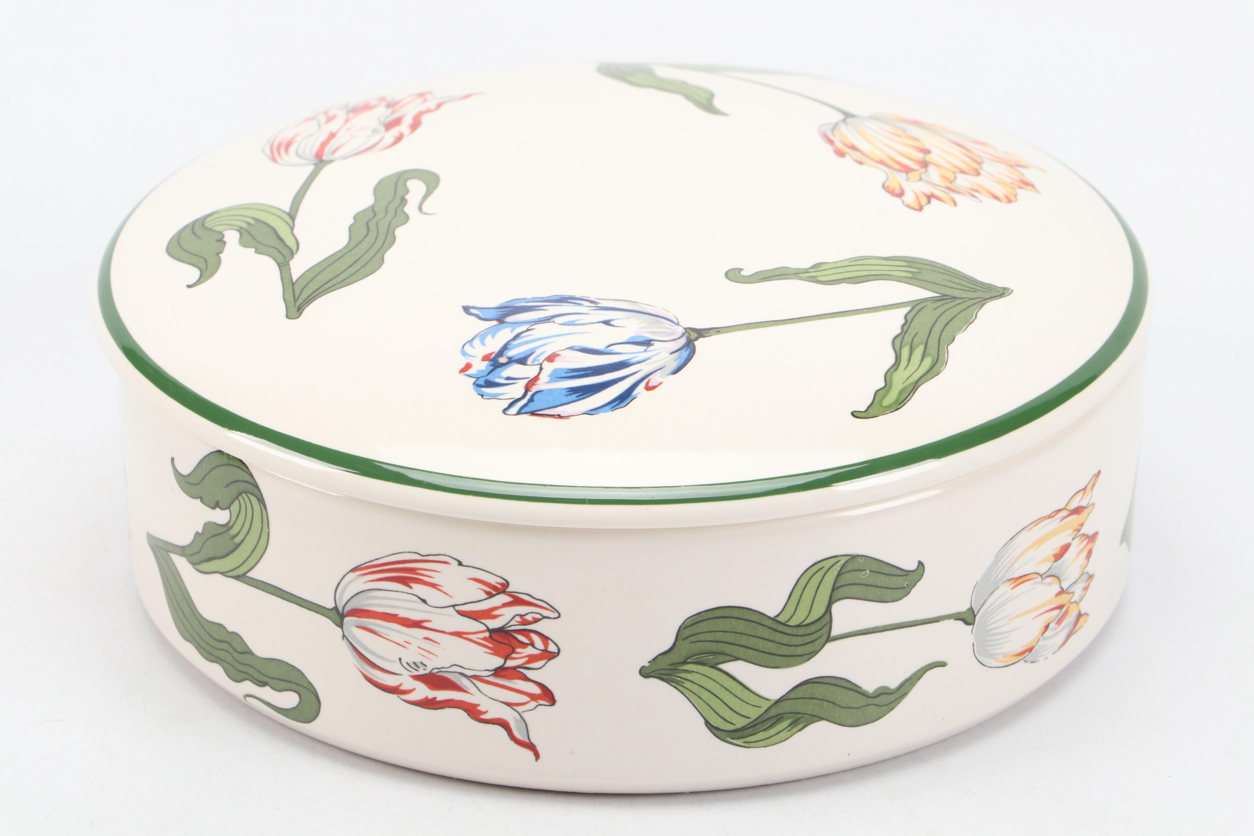 Tiffany & Co. "Tiffany Tulips" Round Ceramic Box