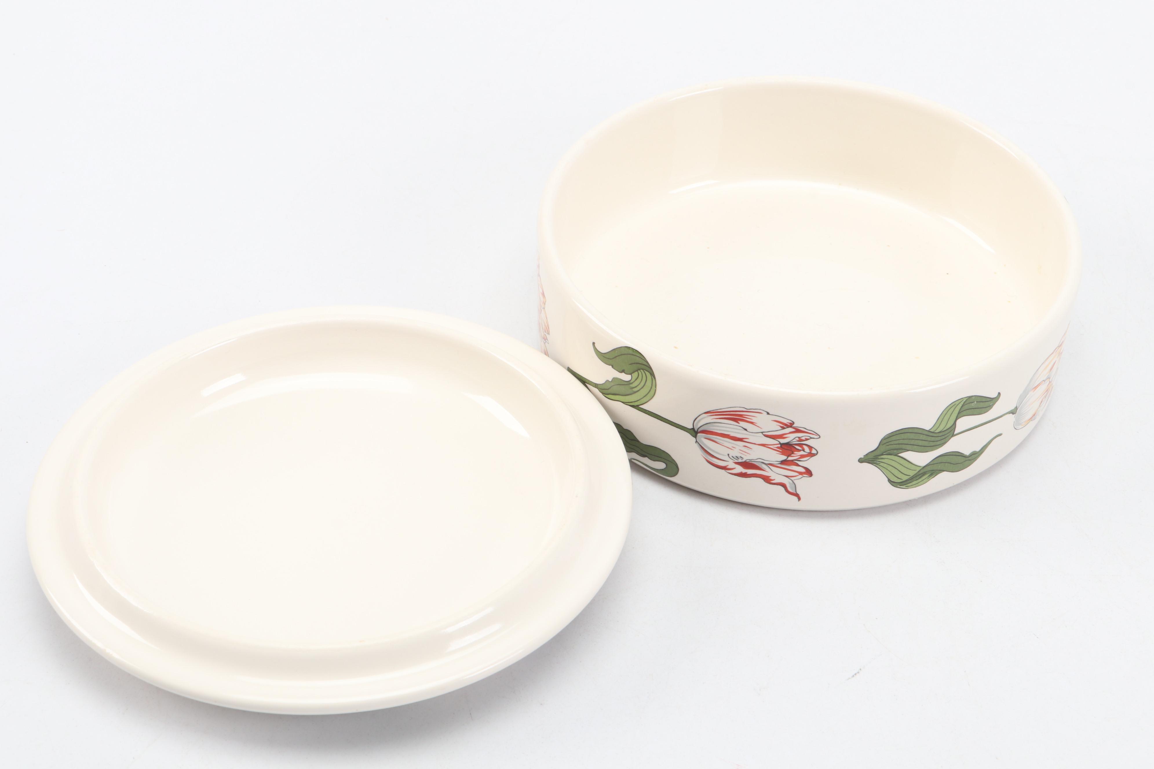 Tiffany & Co. "Tiffany Tulips" Round Ceramic Box