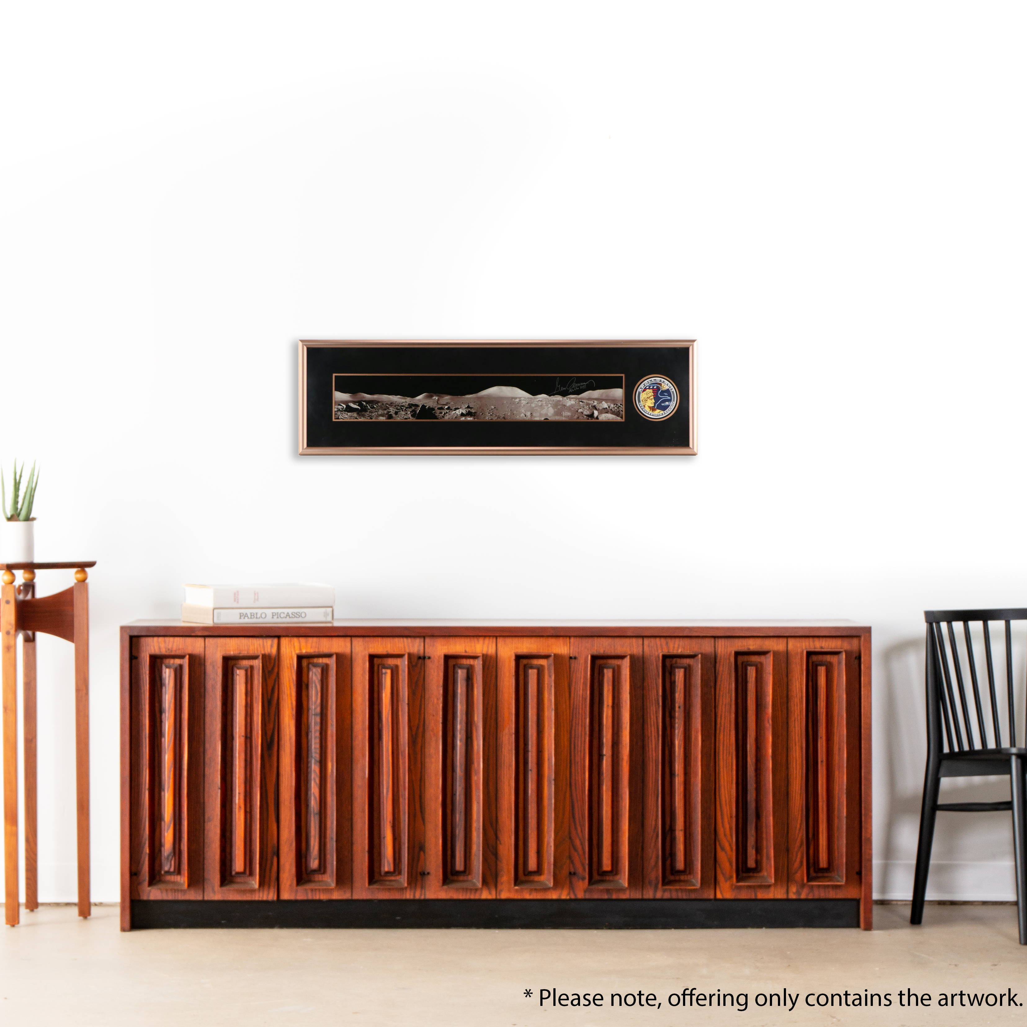 Gene Cernan Signed Lunar Panorama